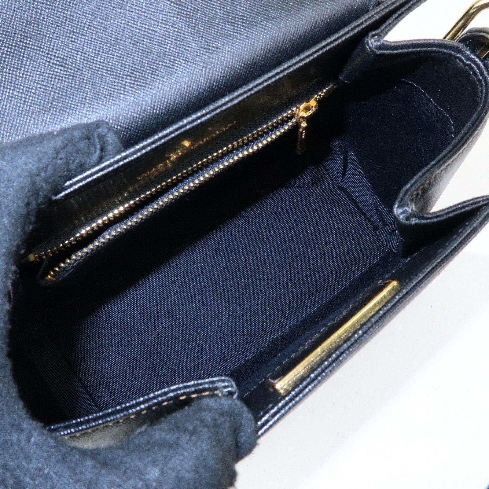 VALENTINO Leather 2Way Bag Hand Bag Shoulder Bag Black