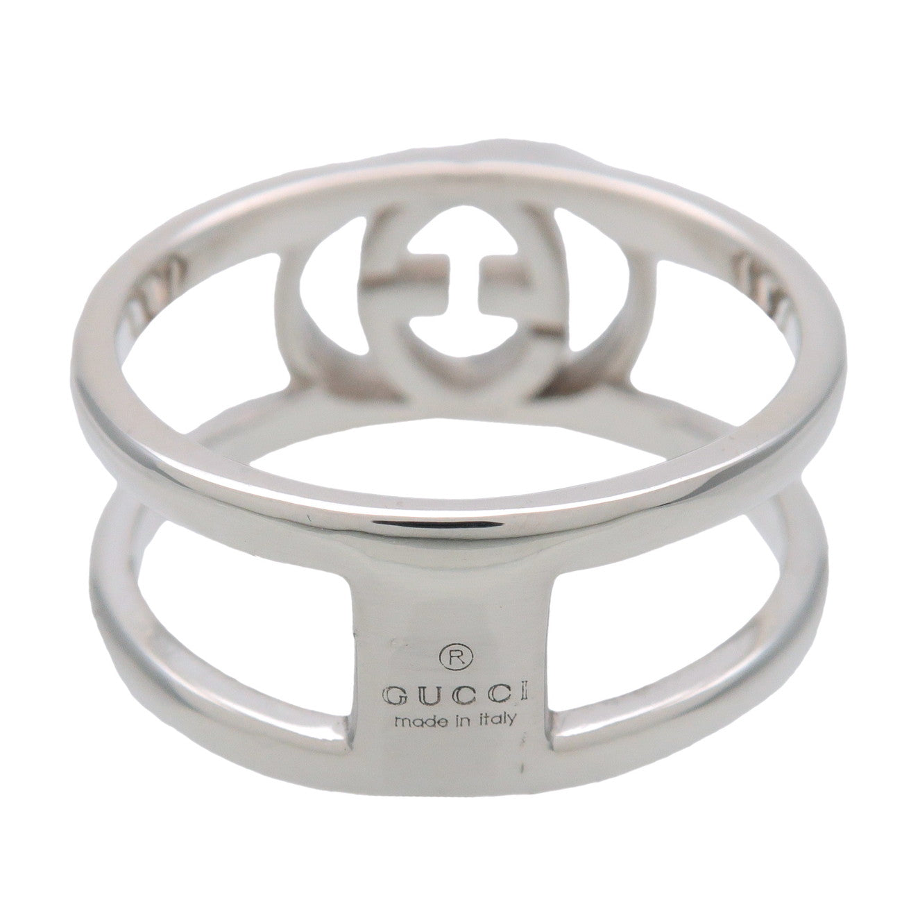 GUCCI Interlocking G Ring SV925  Silver #17 US7 EU54 HK15 298036