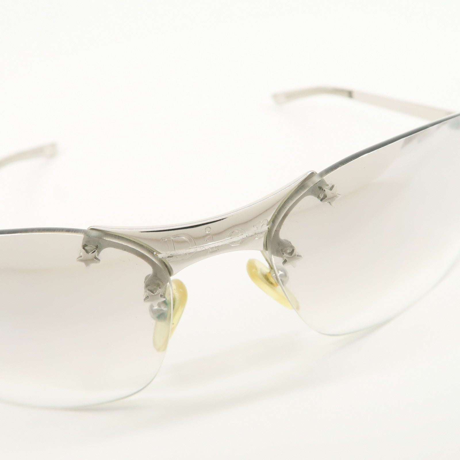 Christian Dior Sunglasses Clear Metal Flame Silver