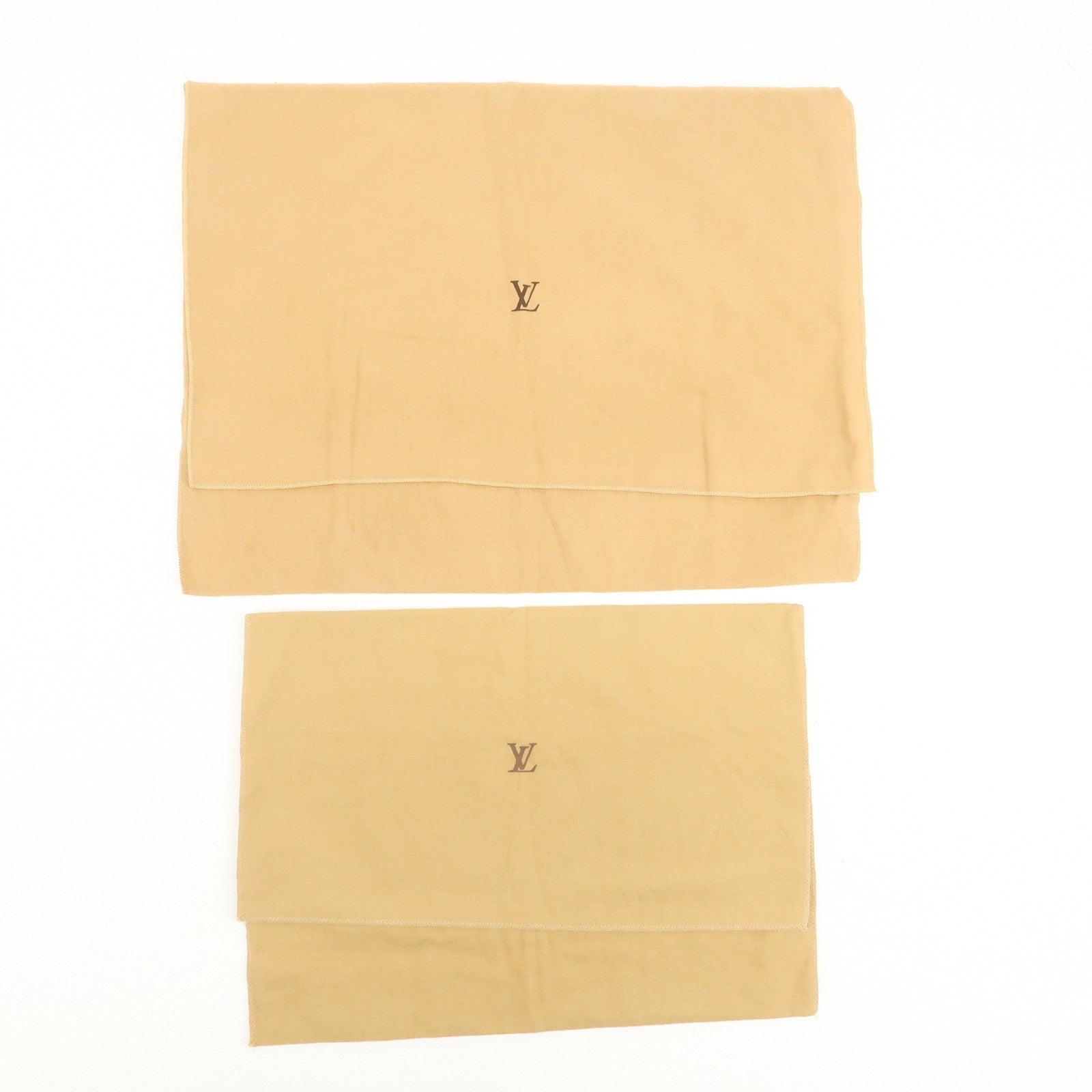 Louis Vuitton Set of 10 Dust Bag Storage Bag Flap Style Beige