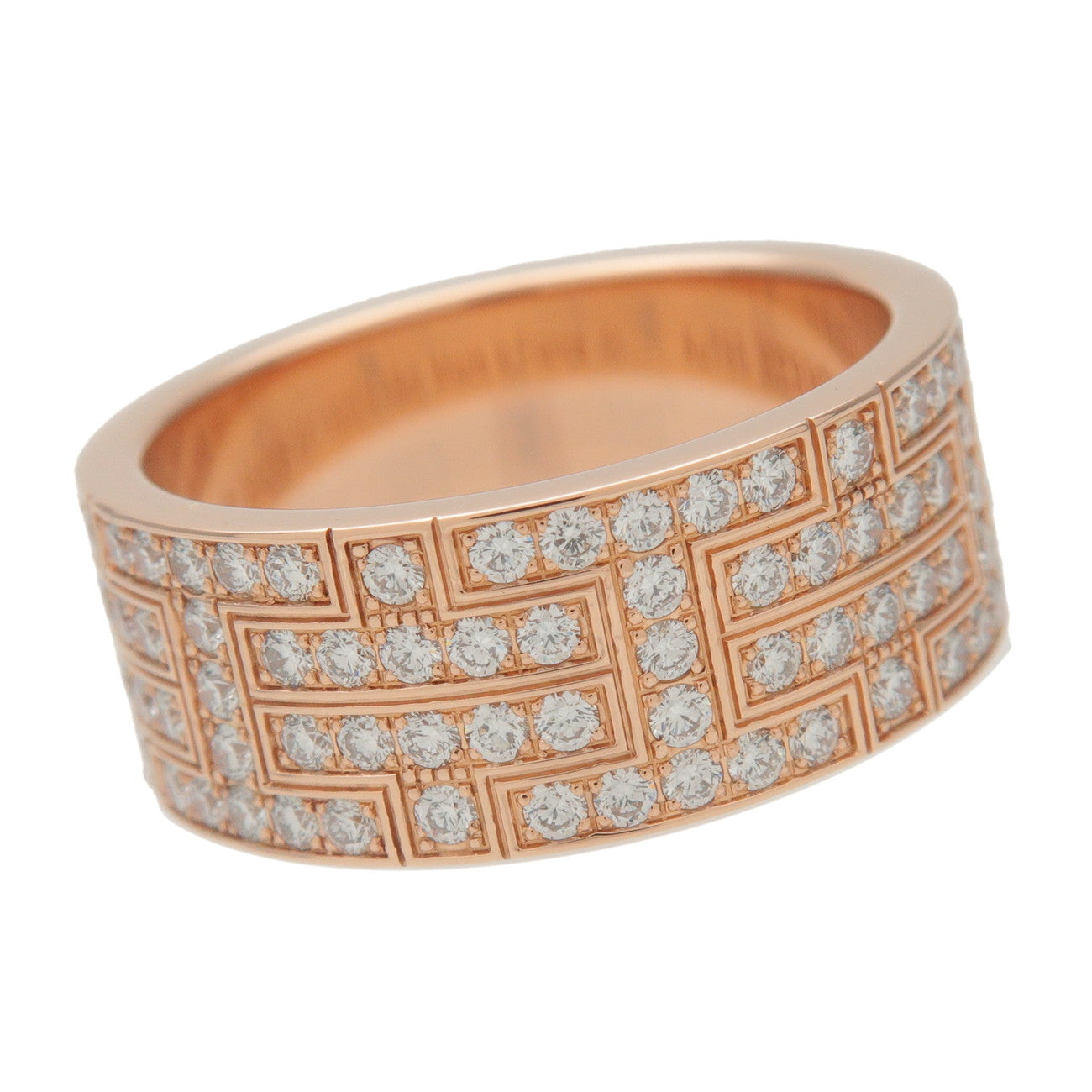 HERMES Kilim Ring K18 750PG Rose Gold 1.18ct Diamond #51 US5.5-6