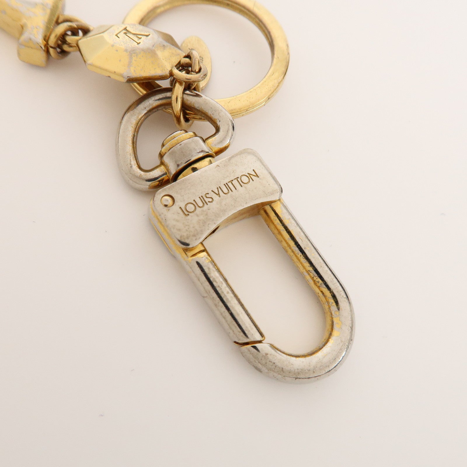 Louis Vuitton Facettes Porte Cles Bag Charm Key Chain Gold M65216