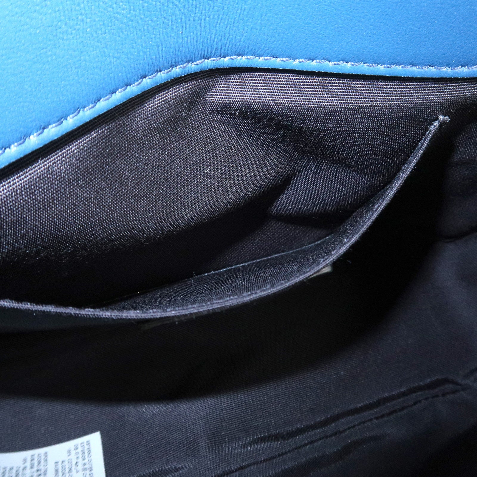 GIANNI VERSACE Demin Leather Chain Shoulder Bag Blue