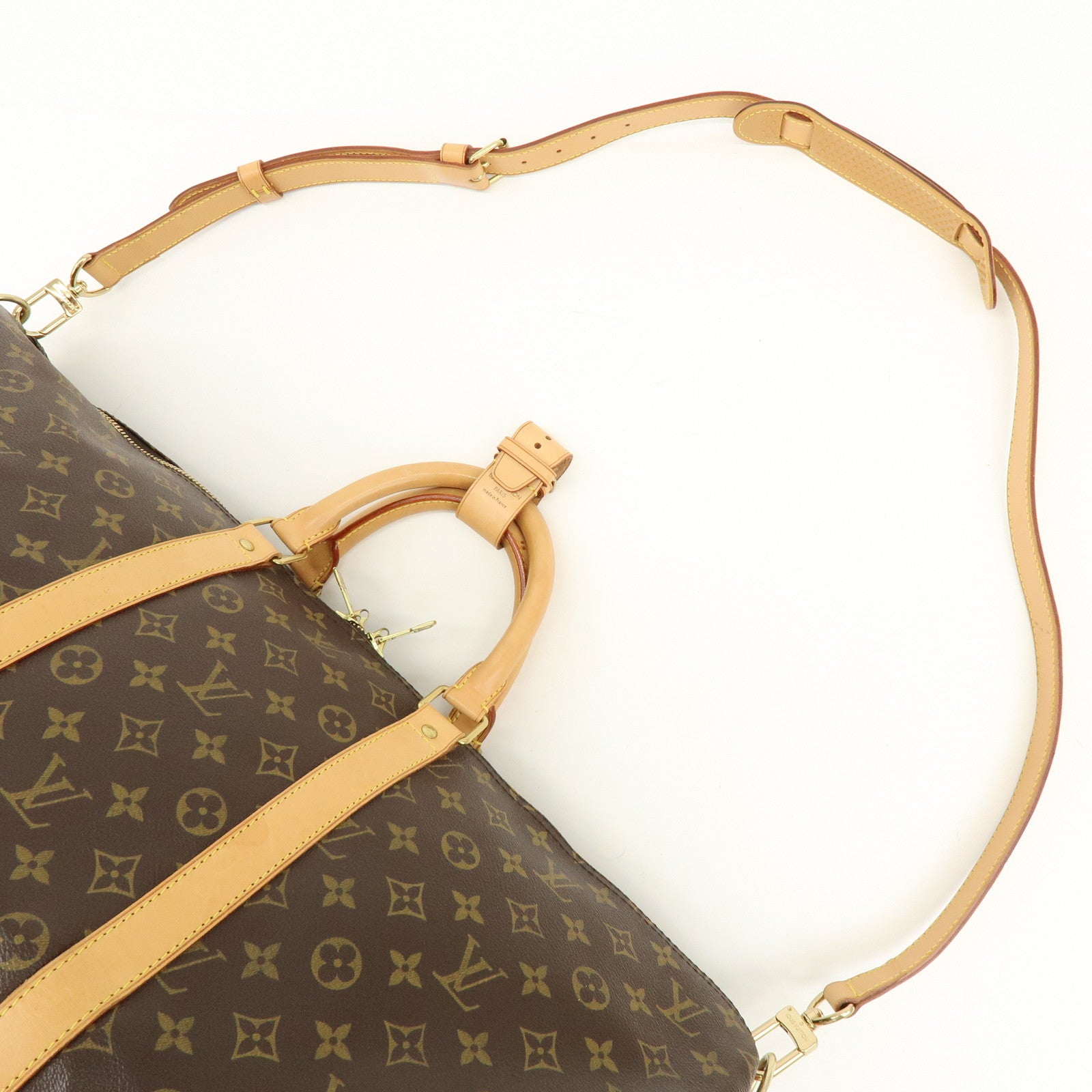 Louis Vuitton Monogram Keep All Bandouliere 55 Boston Bag M41414