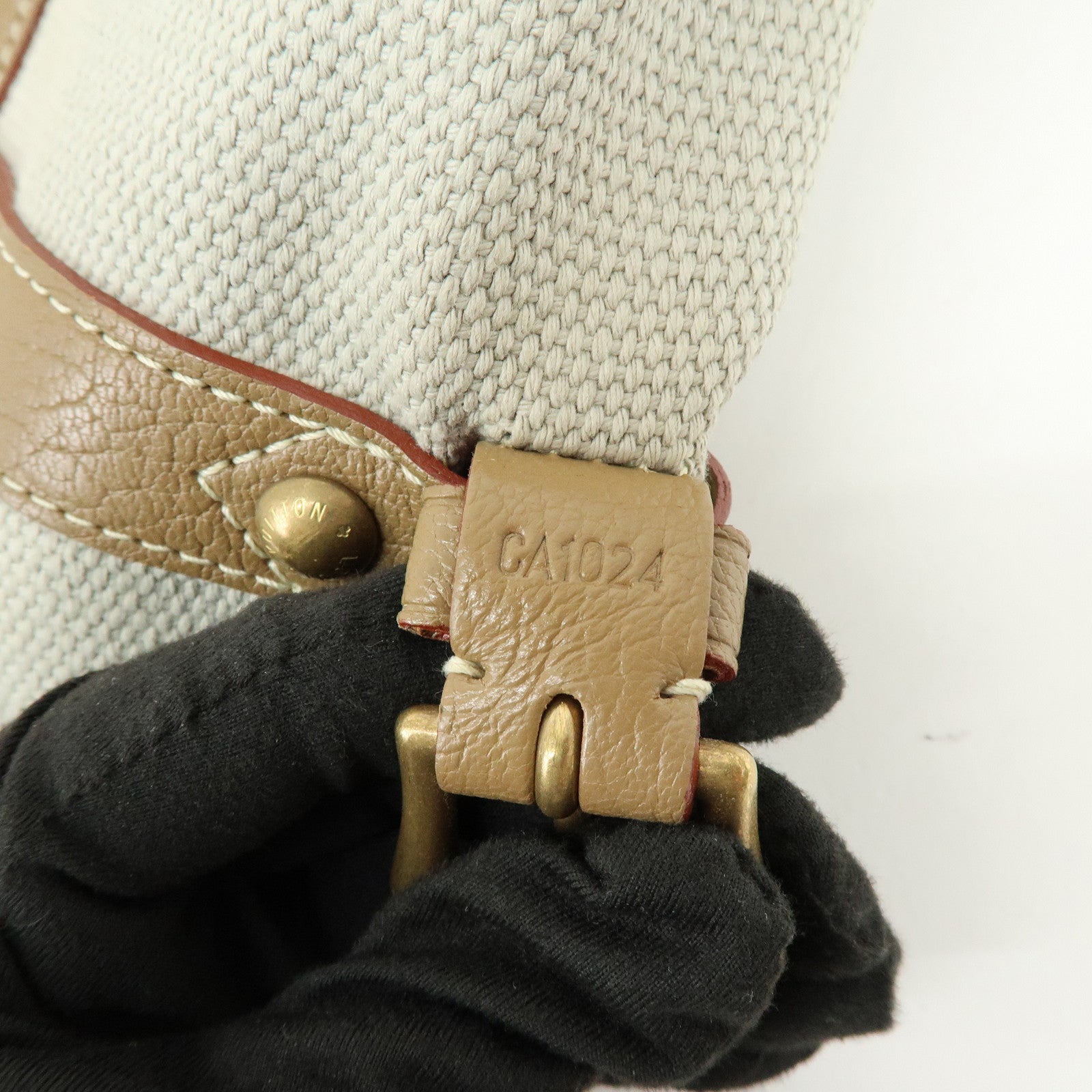 Louis Vuitton Antigua Poaplum GM Canvas Leather Tote Bag M48831