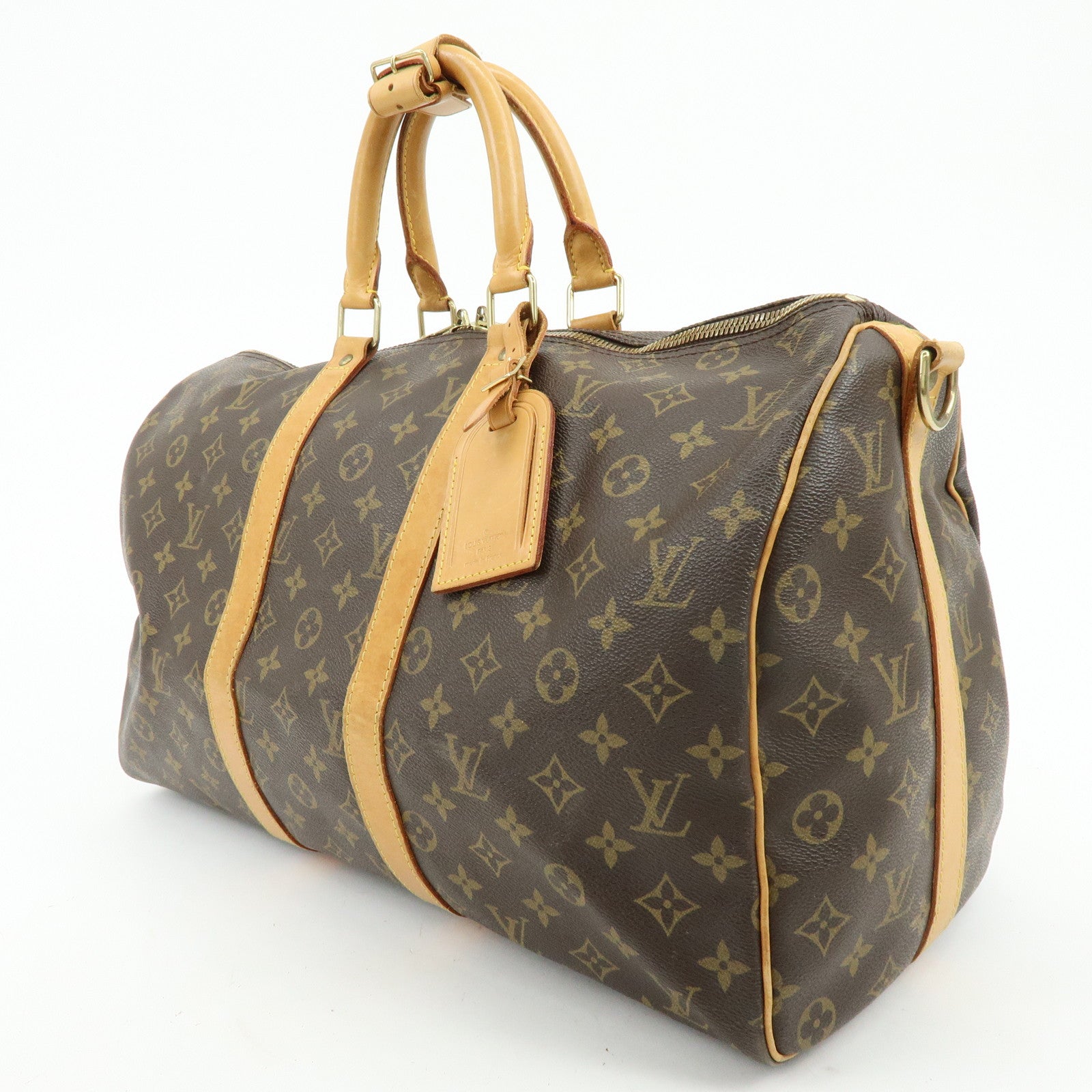 Louis Vuitton Monogram Keep All Bandouliere 45 Boston Bag M41418