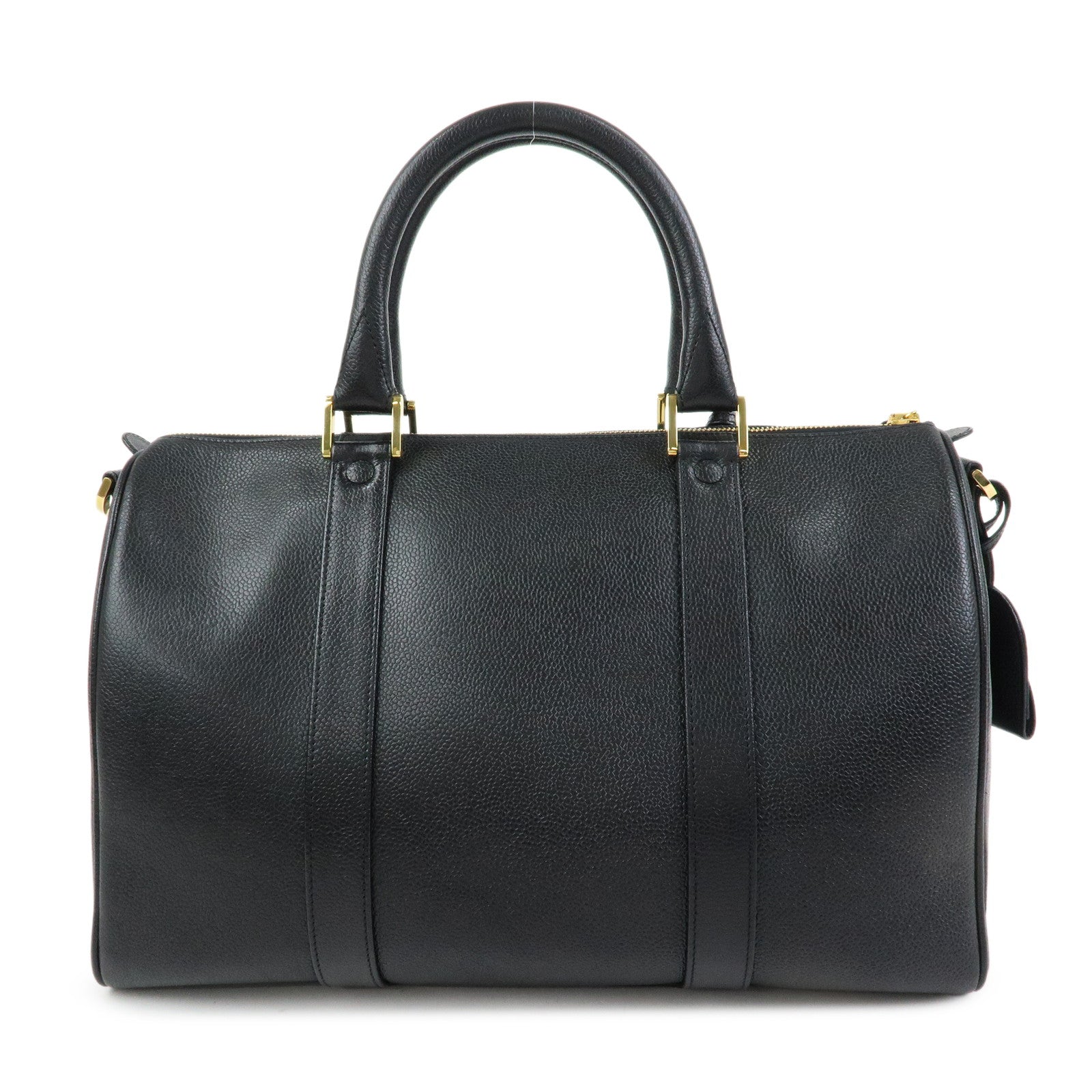 CHANEL COCO Mark Caviarskin 2Way Bag Hand Bag Boston Bag Black