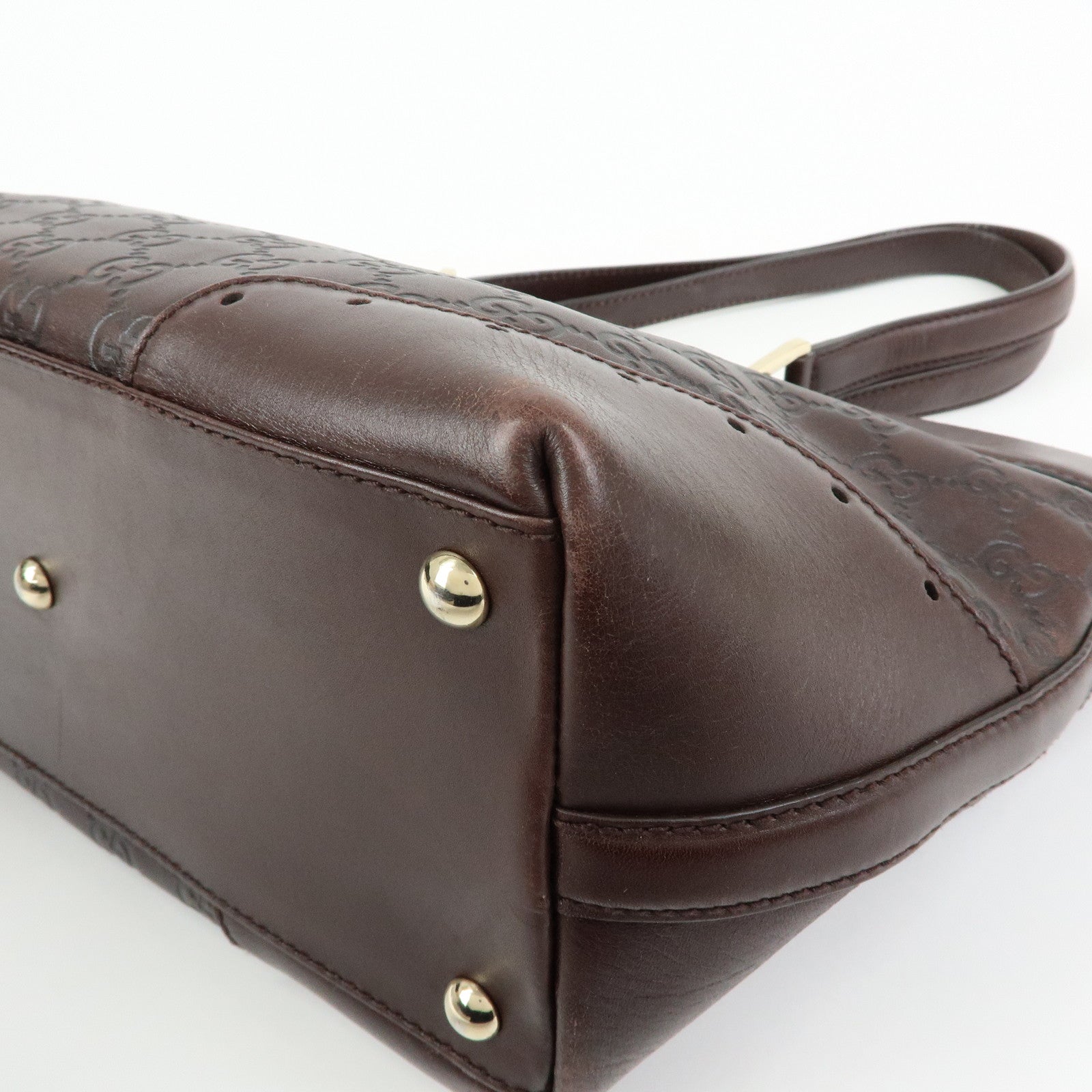 GUCCI  Guccissima Leather Tote Bag Shoulder Bag Dark Brown 145993