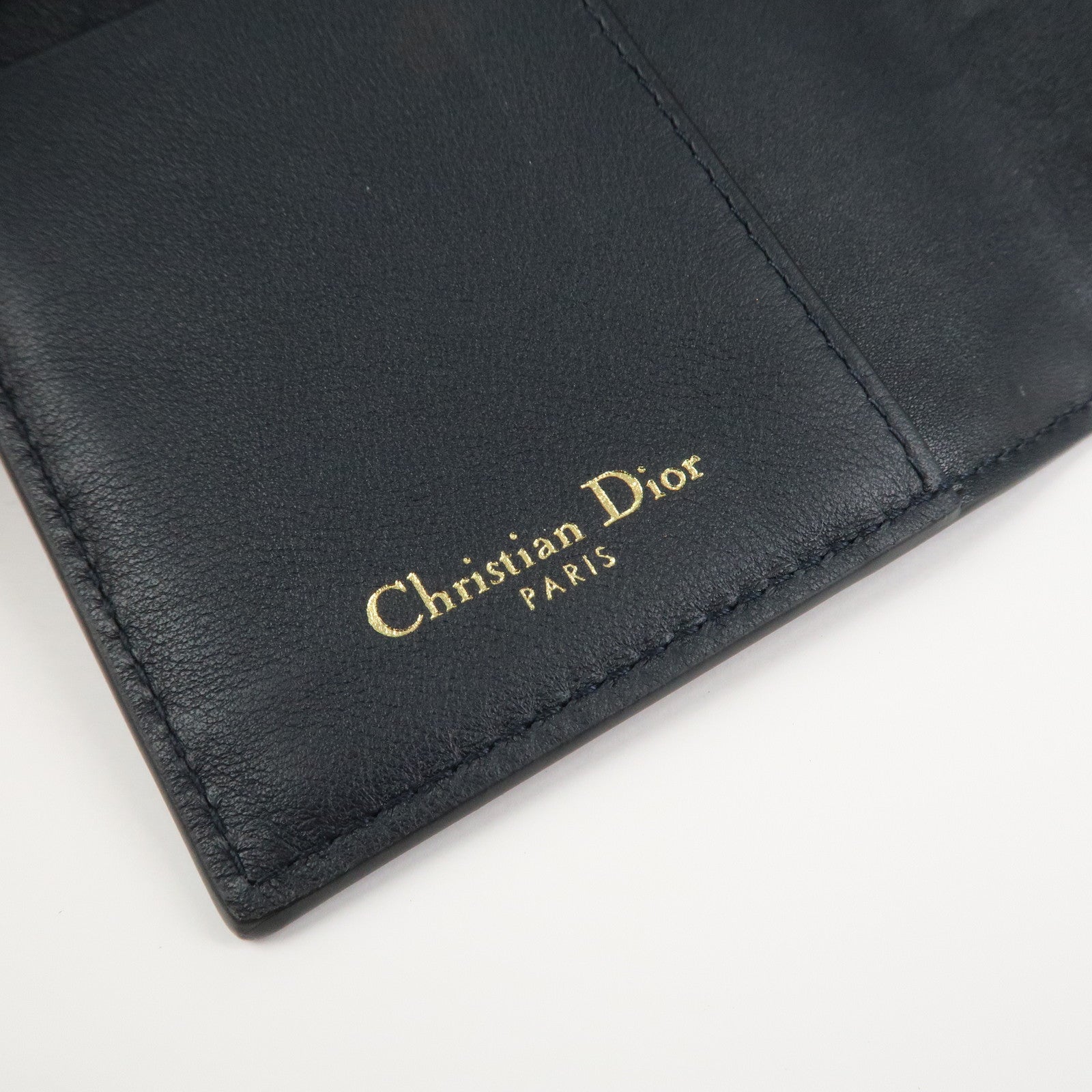 Christian Dior Trotter Jacquard Canvas Leather Card Passport Case