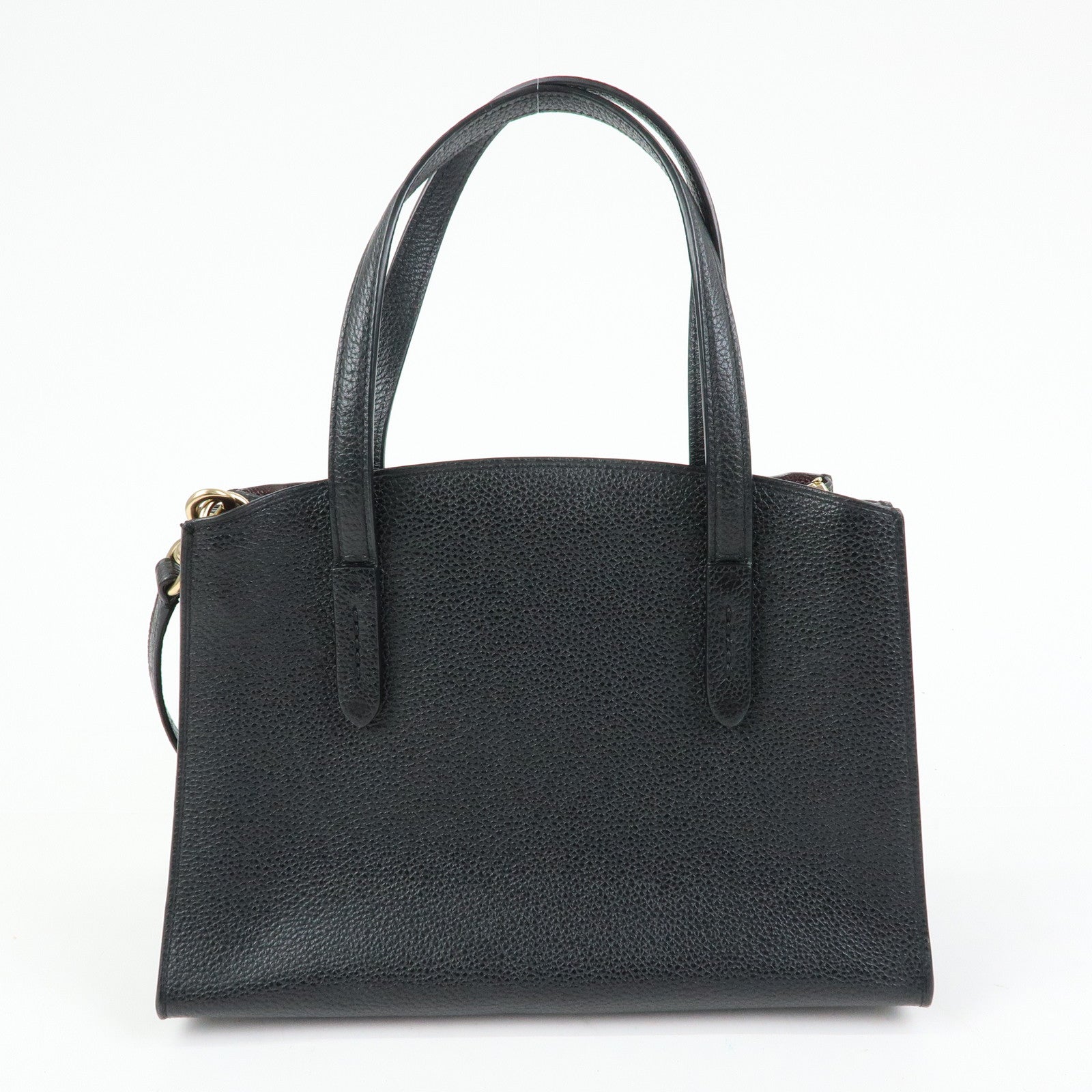 COACH Charlie Carryall 28 Leather 2Way Shoulder Bag Hand Bag Black