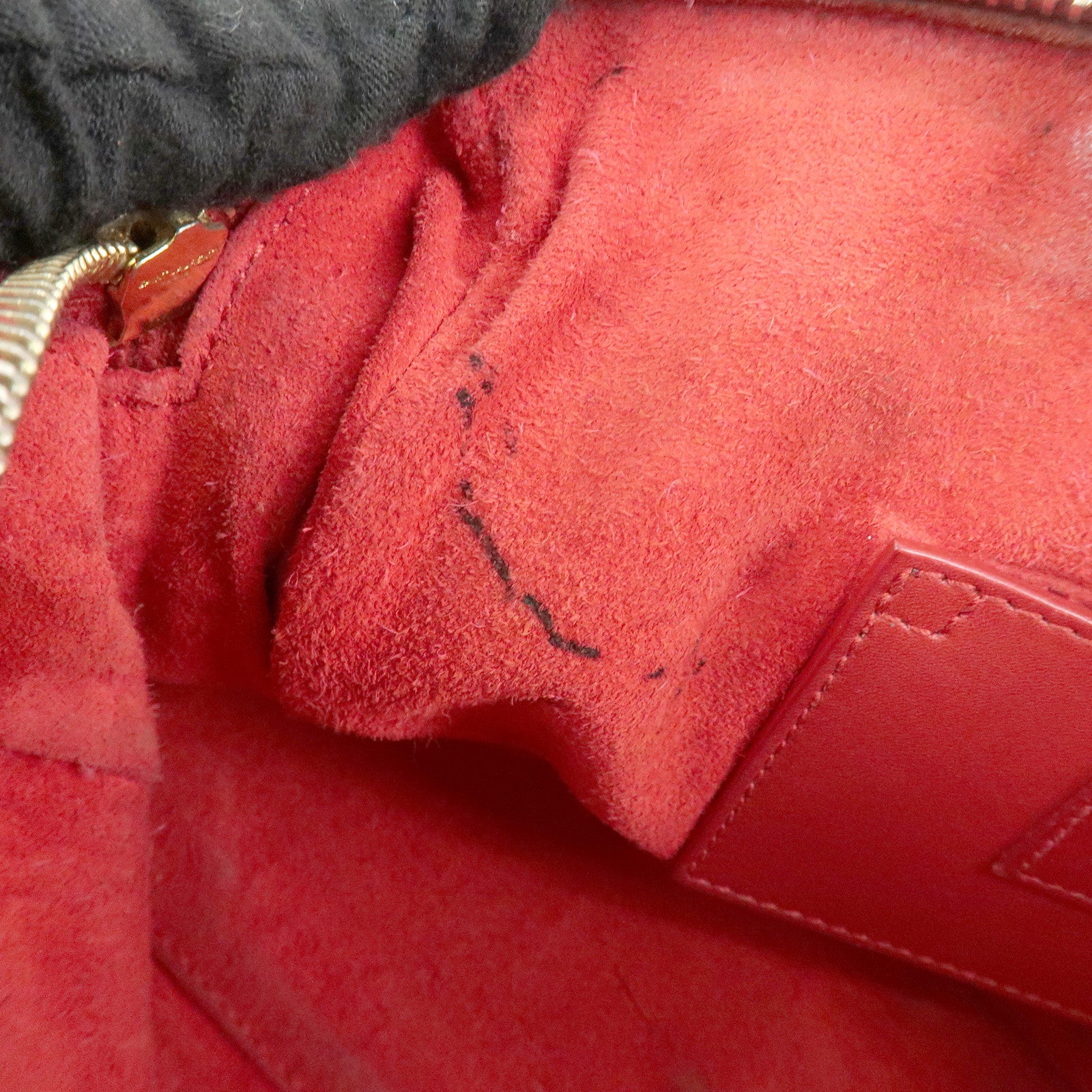 SAINT LAURENT PARIS Baby Duffle Leather 2WAY Bag Red 3330958
