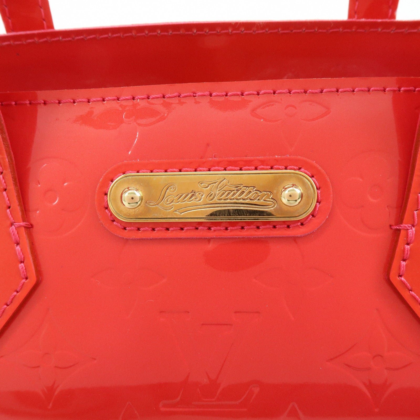 Louis Vuitton Monogram Vernis Wilshire PM Hand Bag Rose Pop M93643