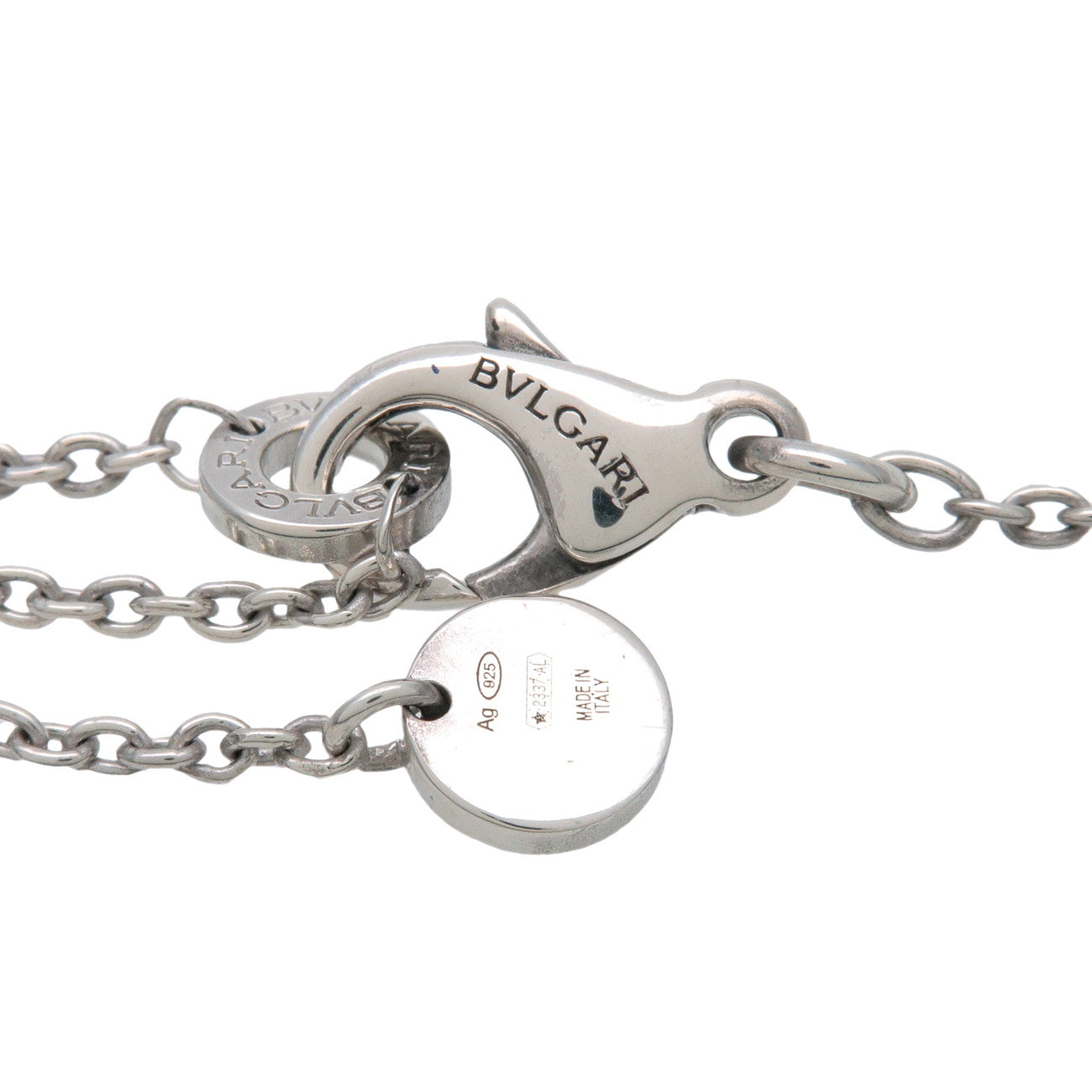 BVLGARI B-Zero1 SavetheChildren Necklace SV925 Ceramic Silver Black