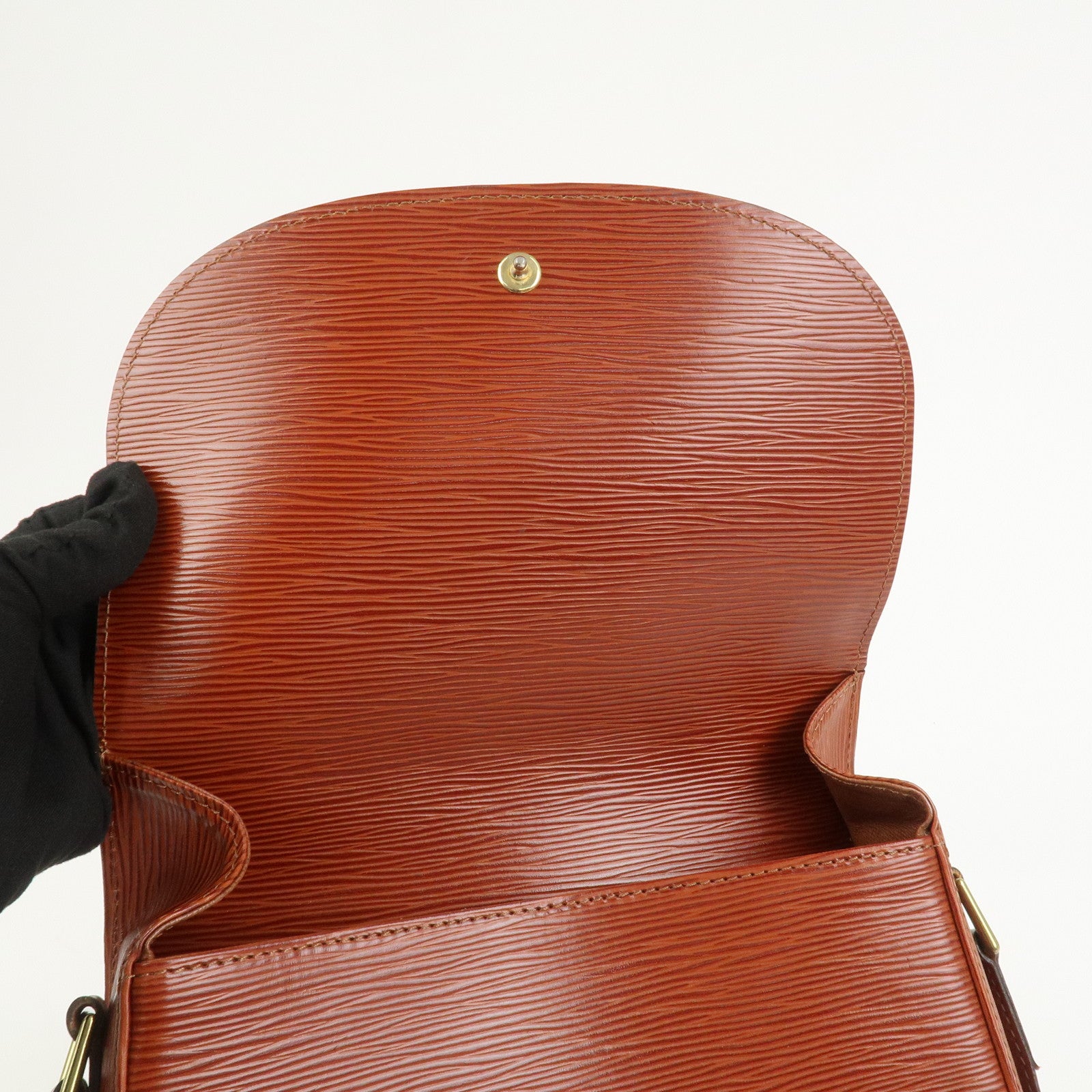 Louis Vuitton Epi Saint Cloud Shoulder Bag Kenya Brown M52193