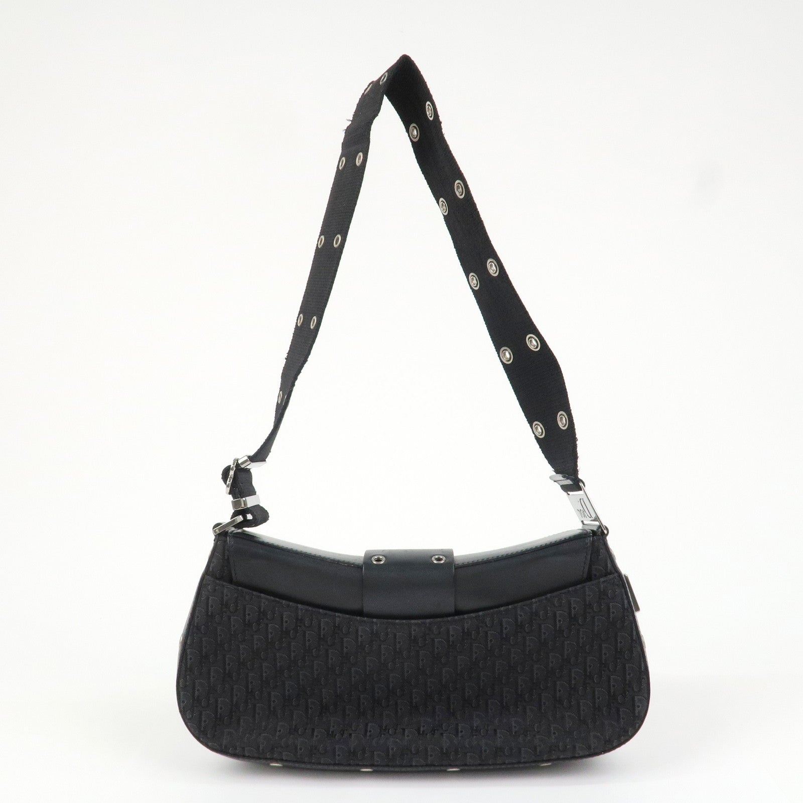 Christian Dior Trotter Street Chic Canvas Leather Shoulder Bag