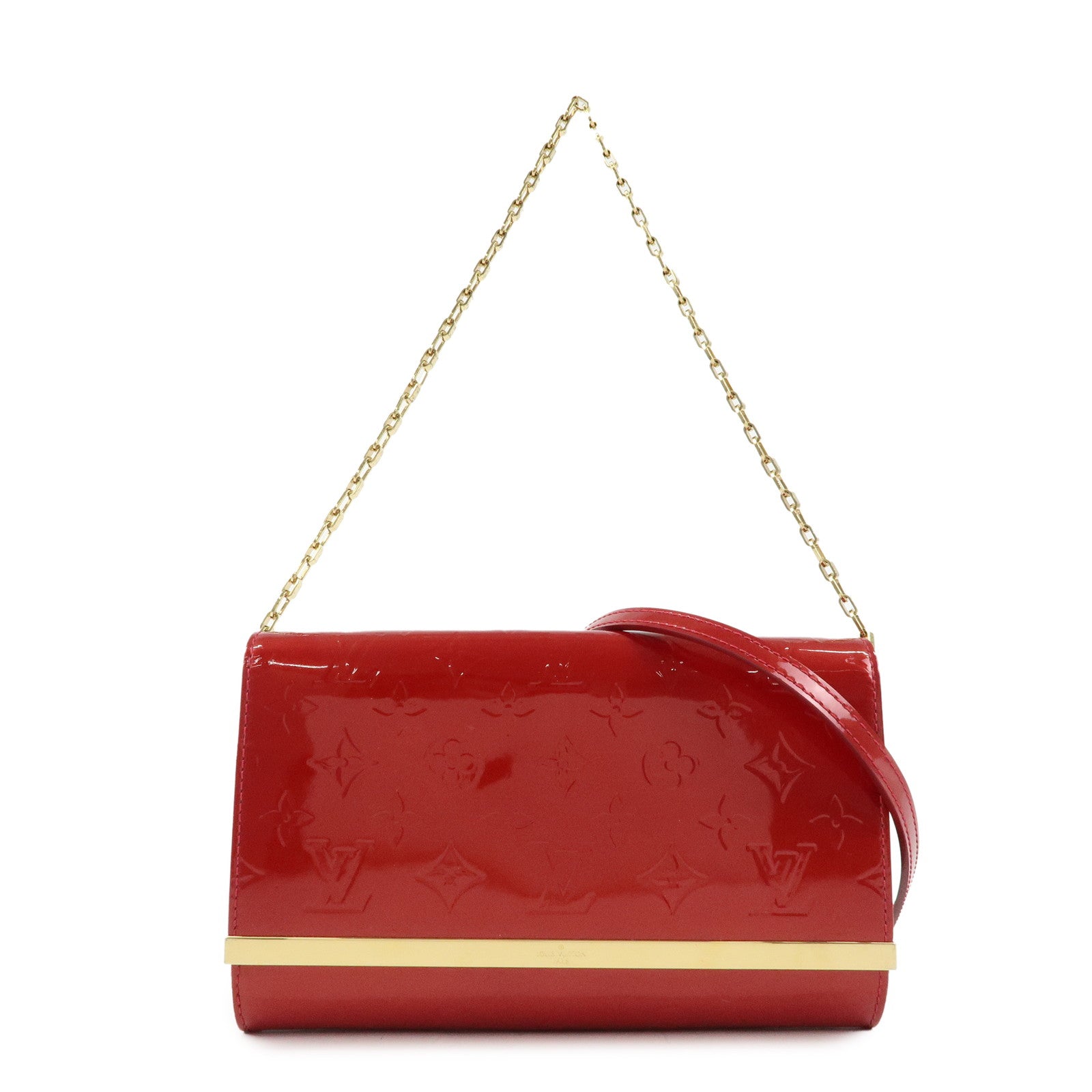 Louis Vuitton Monogram Vernis Leather Clutch Ana 3Way Bag M90095