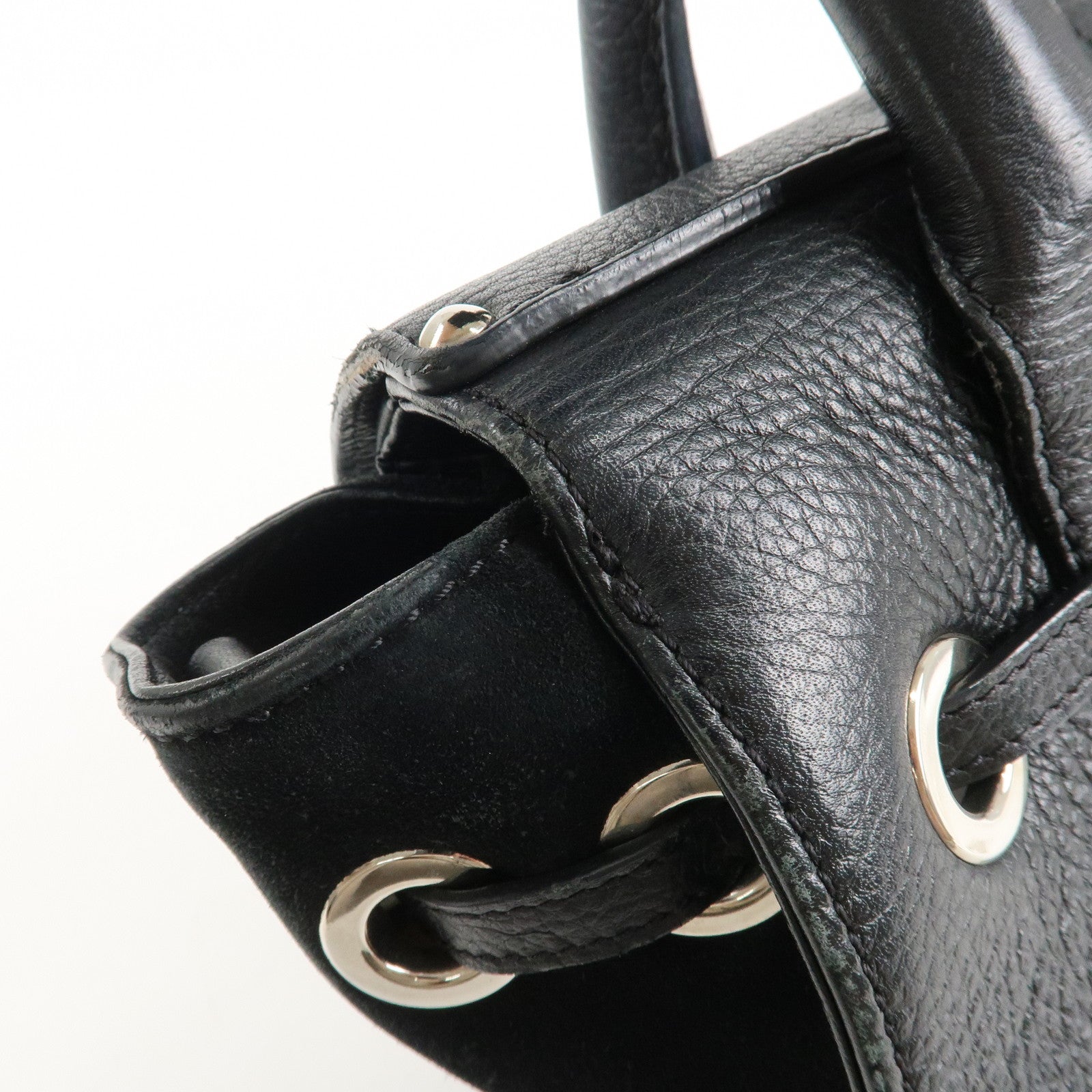 JIMMY CHOO Rosalie 2Way Leather Hand Bag Shoulder Bag Black Used