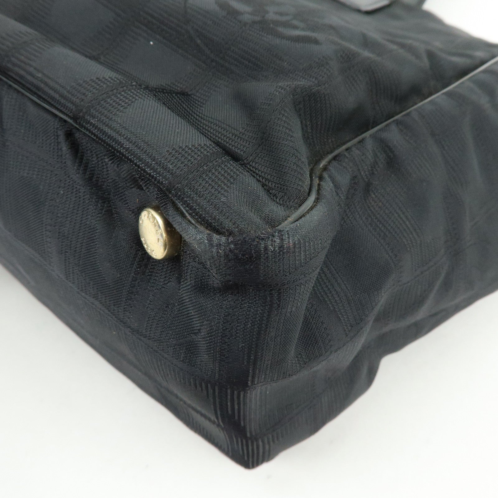 CHANEL New Travel Line Nylon Jacquard Leather Tote Bag A15991