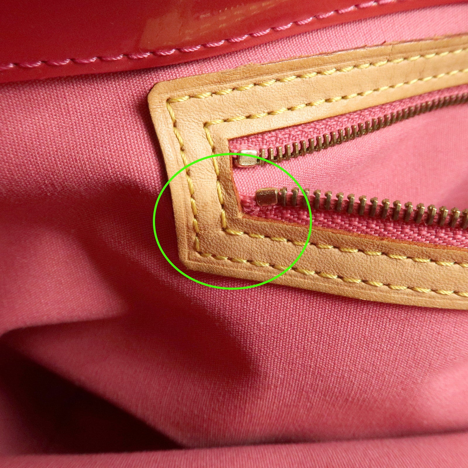 Louis Vuitton Monogram Vernis Lead PM Hand Bag Framboise M9132F