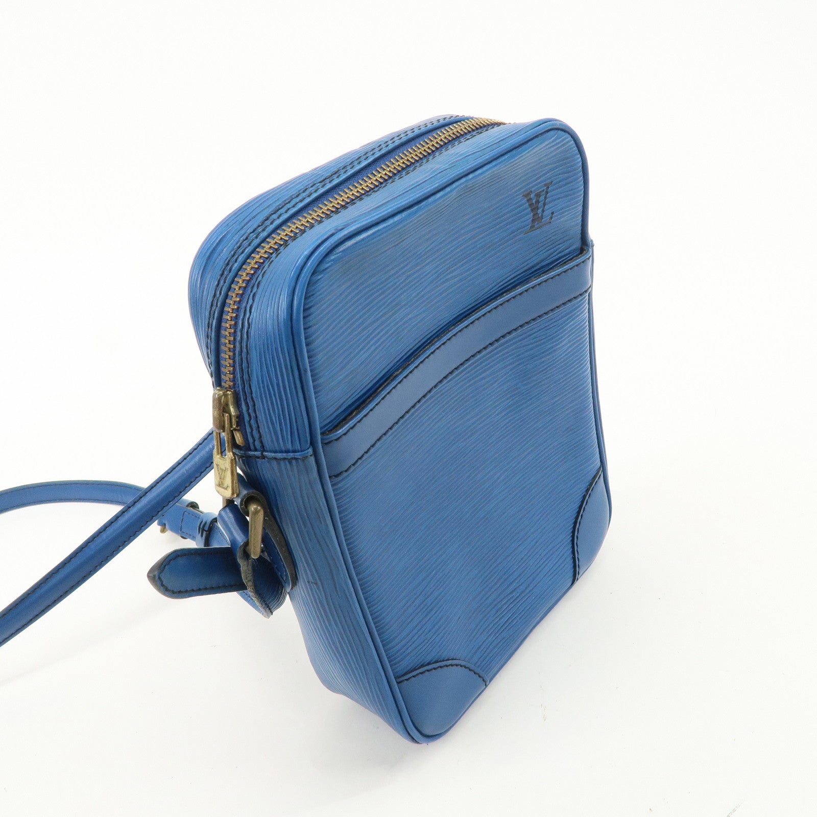 Louis Vuitton Epi Leather Danube Shoulder Bag Toledo Blue M45635