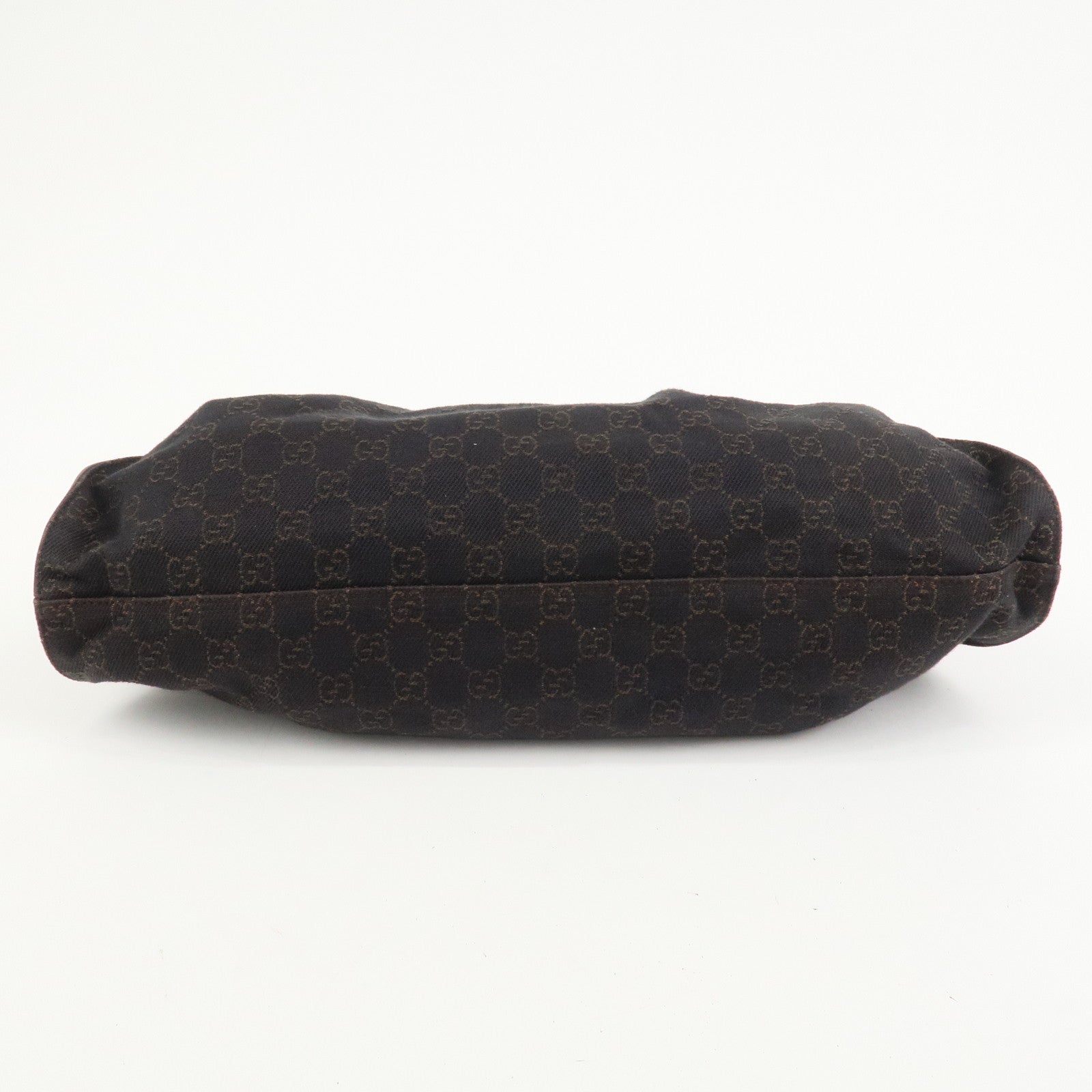 GUCCI GG Monogram Canvas Leather Tote Bag Hand Bag Brown 76554