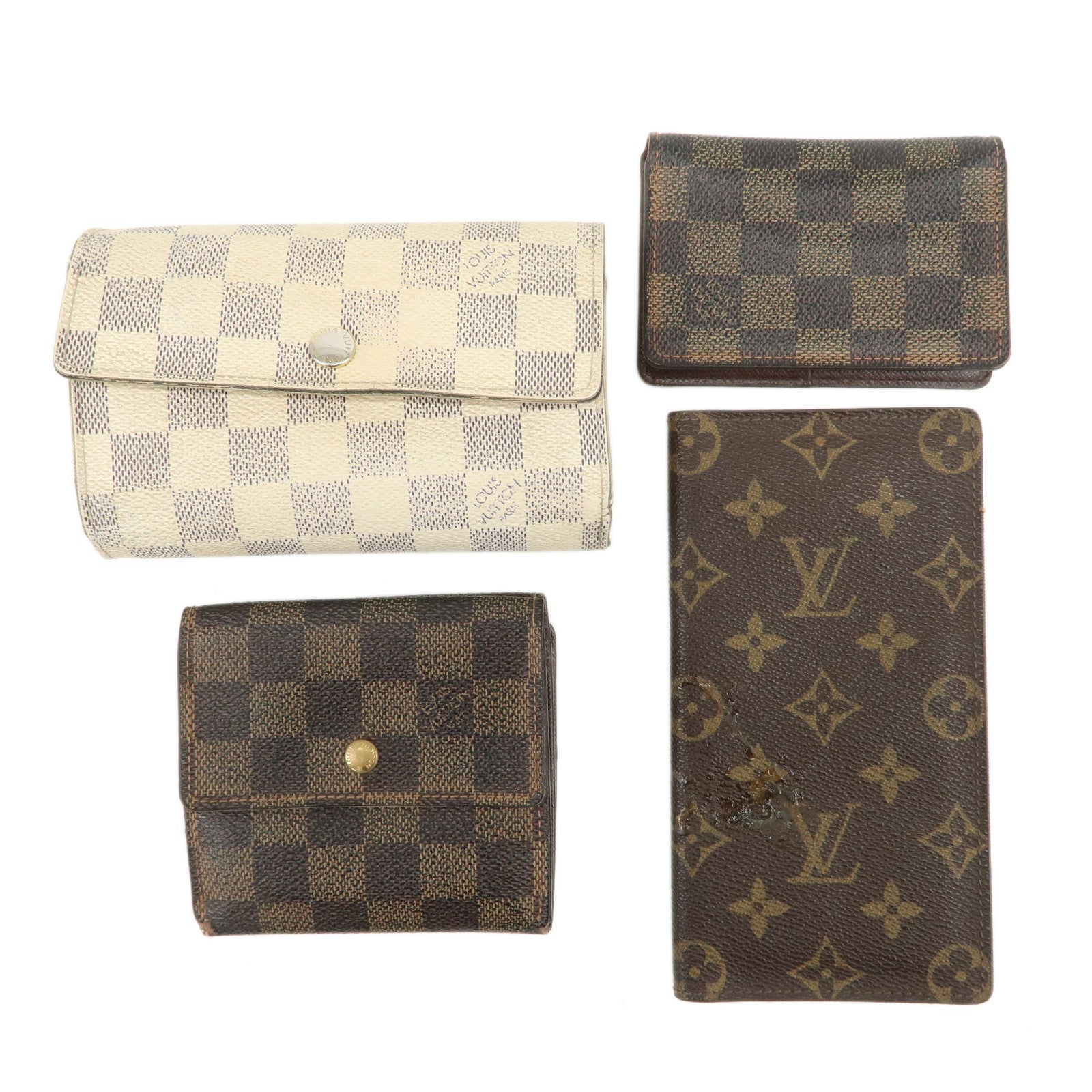 Louis Vuitton Set of 4 Wallets CardCase M60825/N61652/N61721/N63068