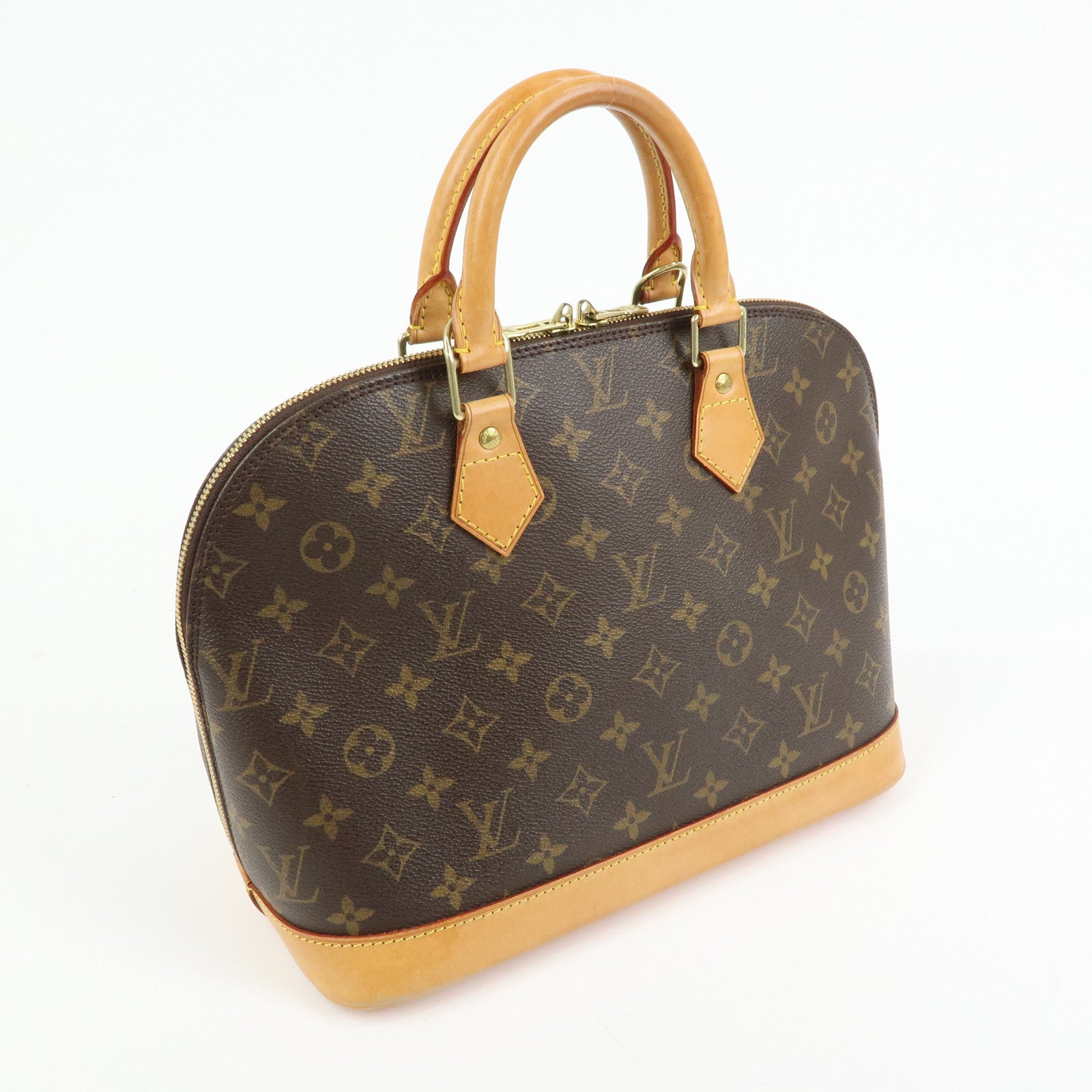 Louis Vuitton Monogram Alma Hand Bag Brown M51130