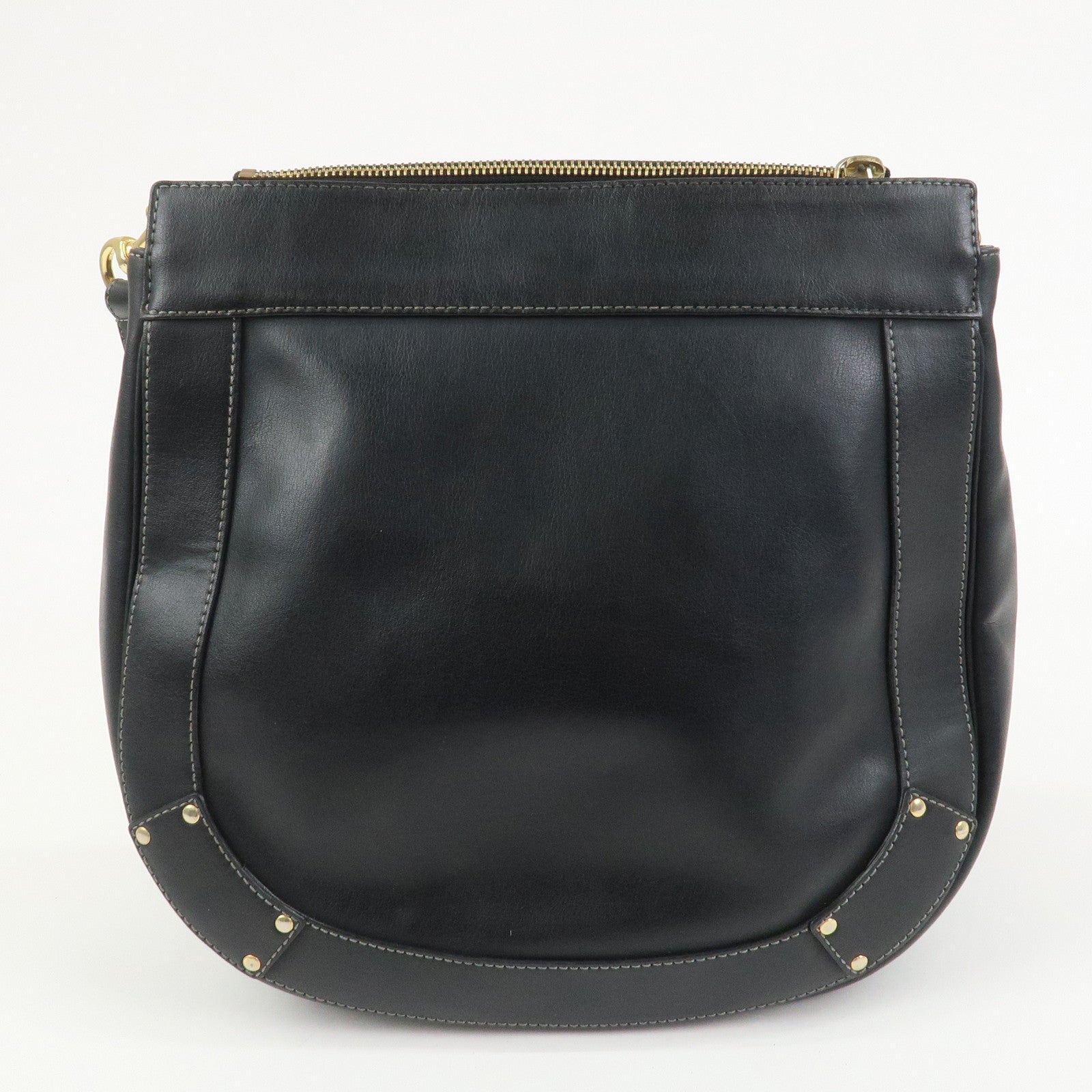 Chloe Eden Logo Leather Shoulder Bag Crossbody Bag Black Brown