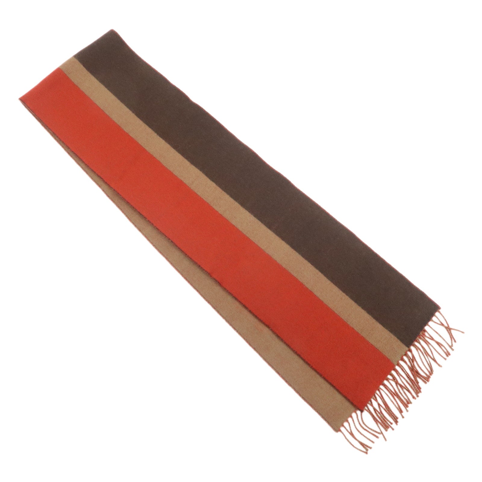 Louis Vuitton Wool Cashmere Echarpe V Istoric Scarf Brown Red