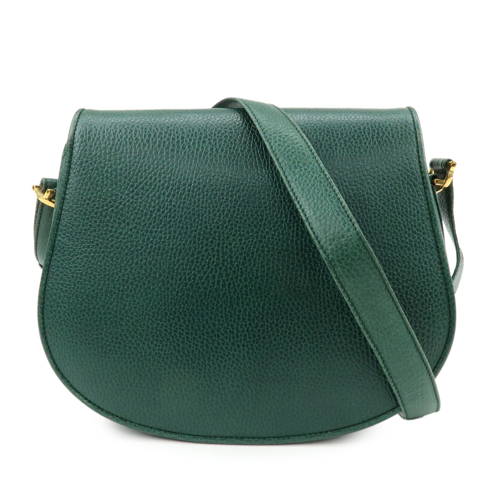 Cartier Must de Cartier Leather Flap Shoulder Bag Green