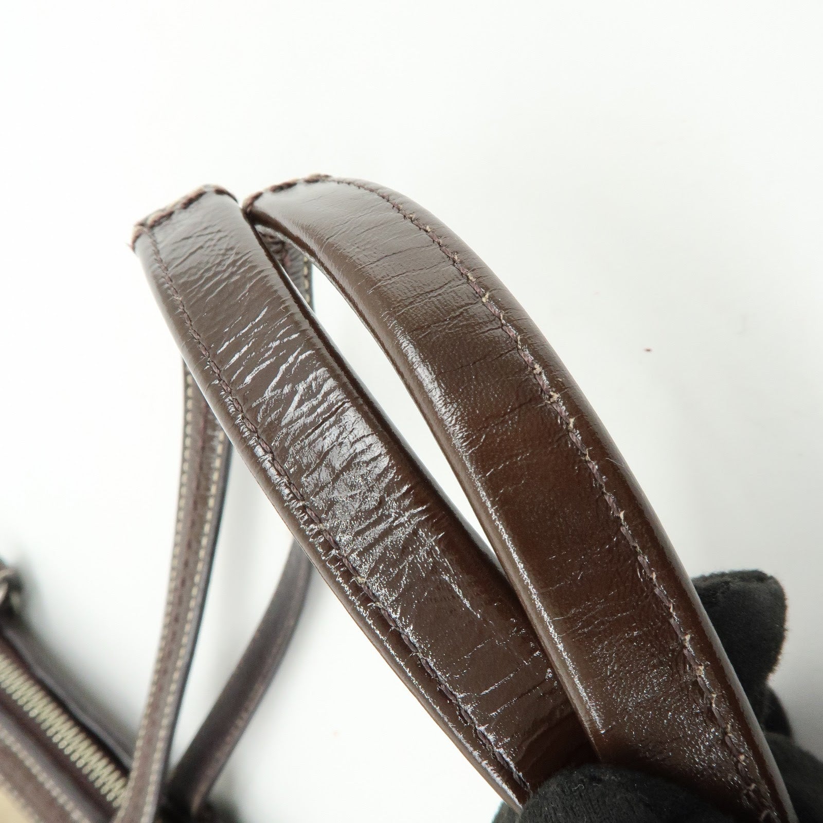 COACH Set of 2 Signature Canvas Leather Shoulder Bag Beige Brown