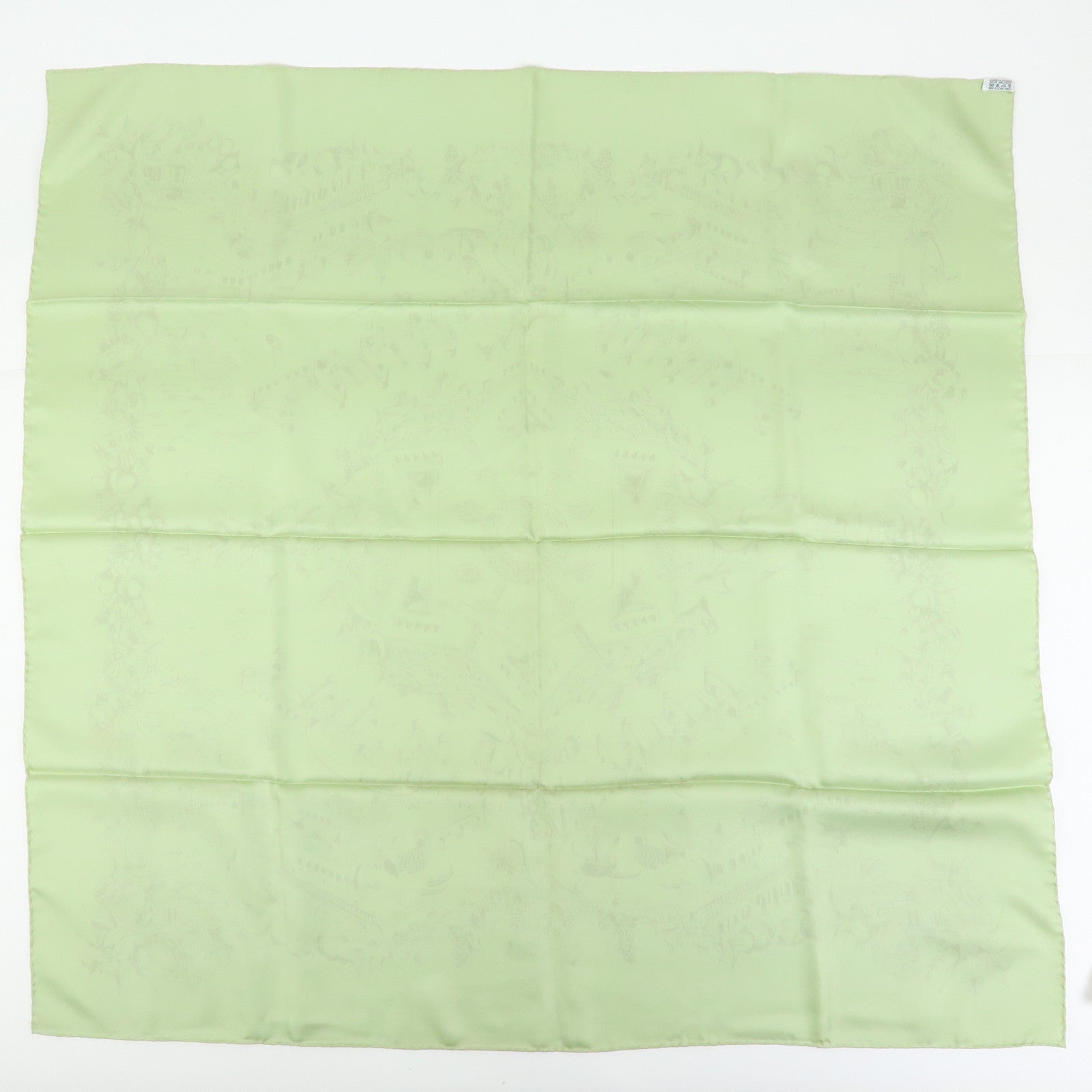 HERMES Carre 90 Set of 2 Silk 100% Scarf Green Red