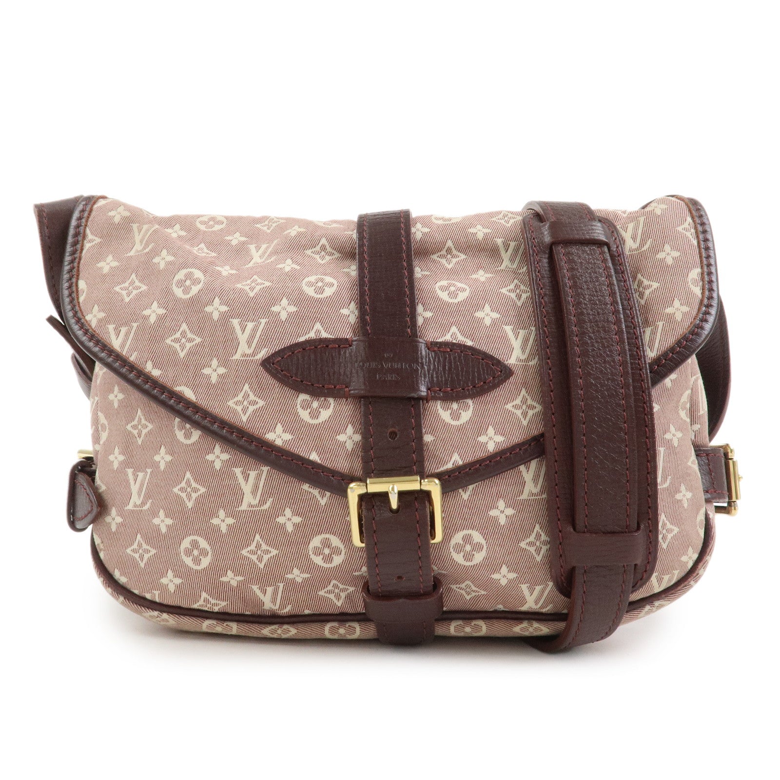 Louis Vuitton Monogram Idylle Saumur PM Shoulder Bag Sepia M40669