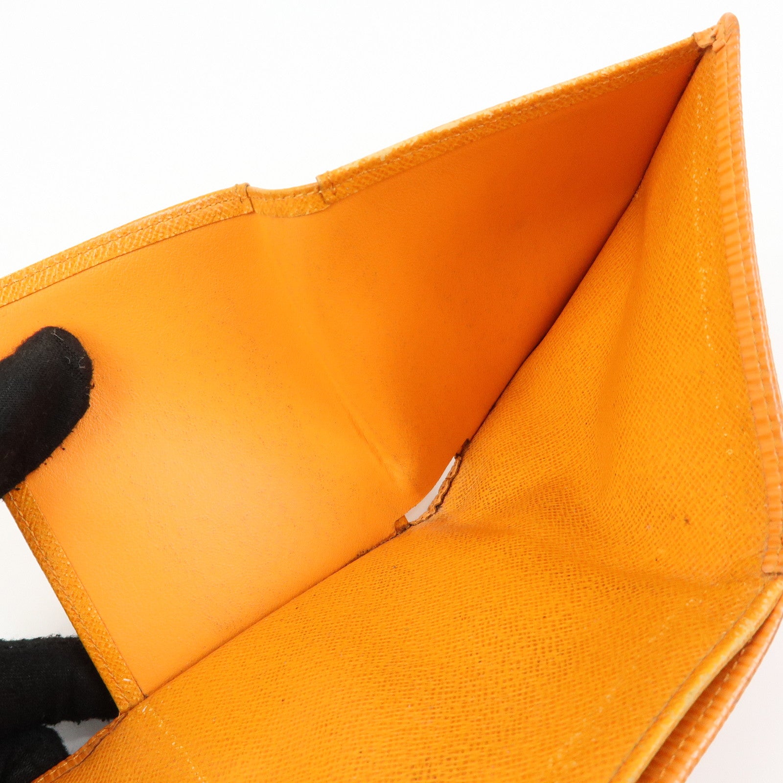 Louis Vuitton Epi Porte Monnaie Billets Credit Wallet Orange M6348H