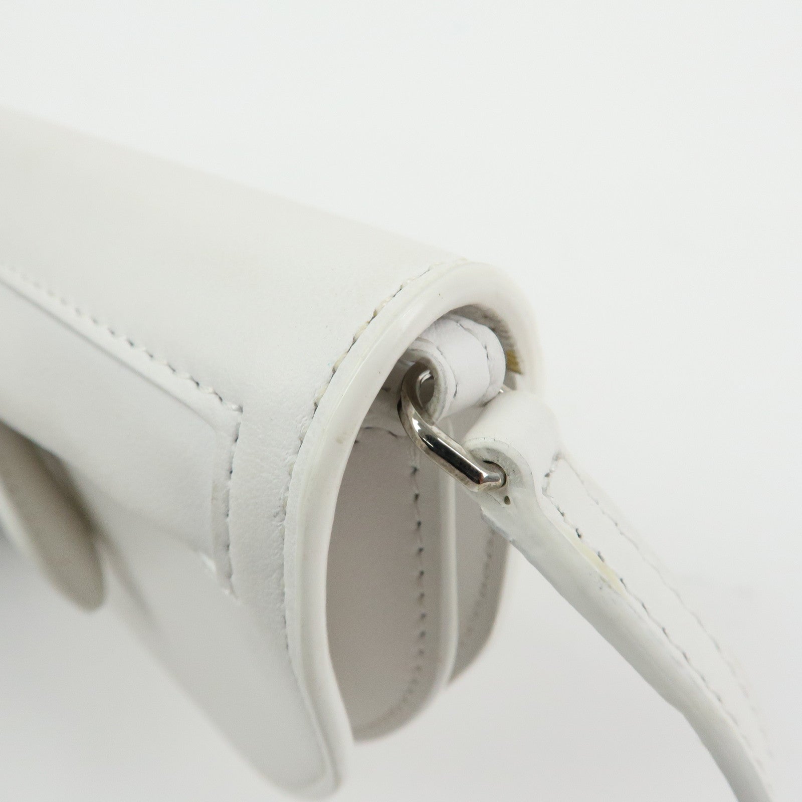 BURBERRY Leather Shoulder Bag Crossbody Bag White