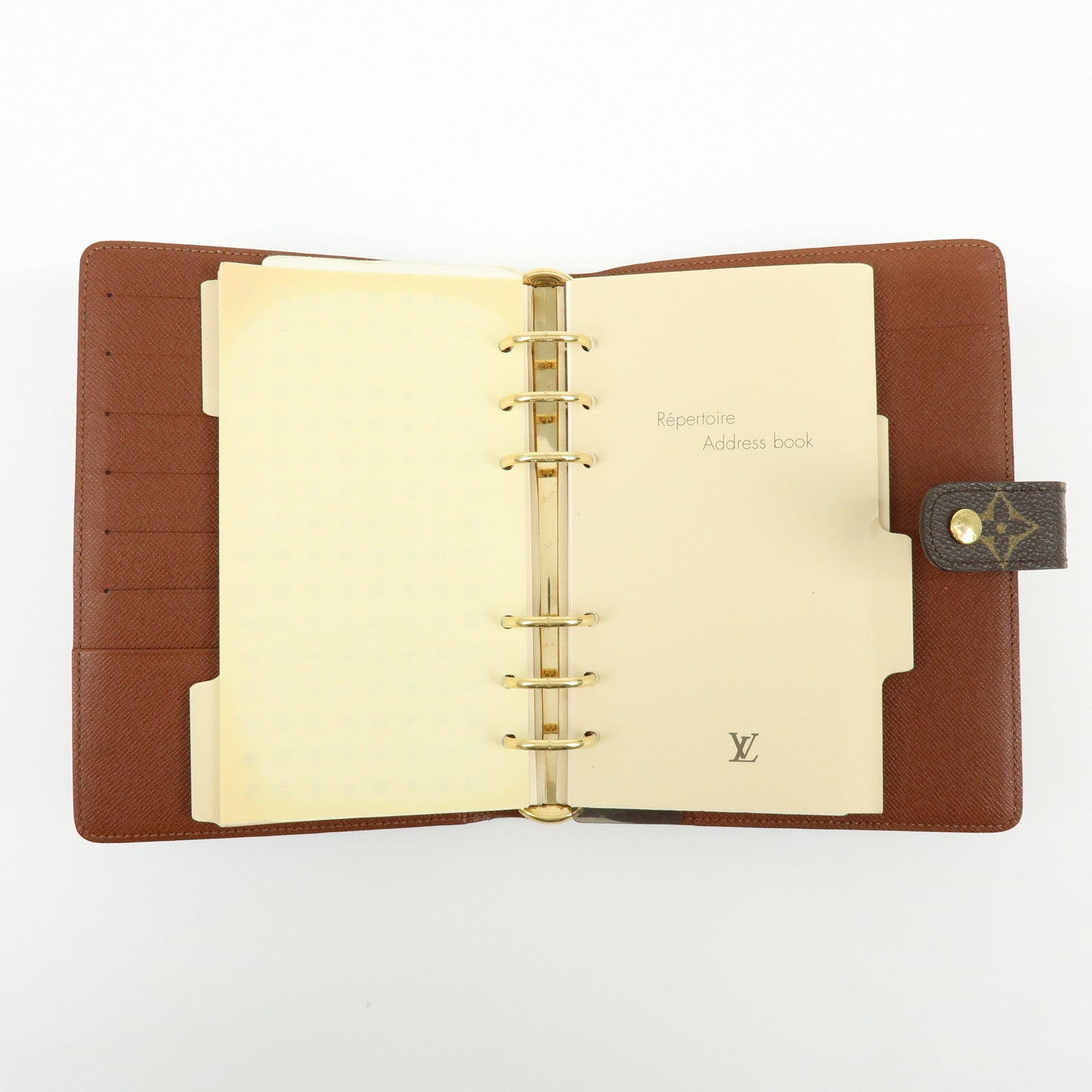 Louis Vuitton Monogram Agenda MM Planner Cover Brown R20004