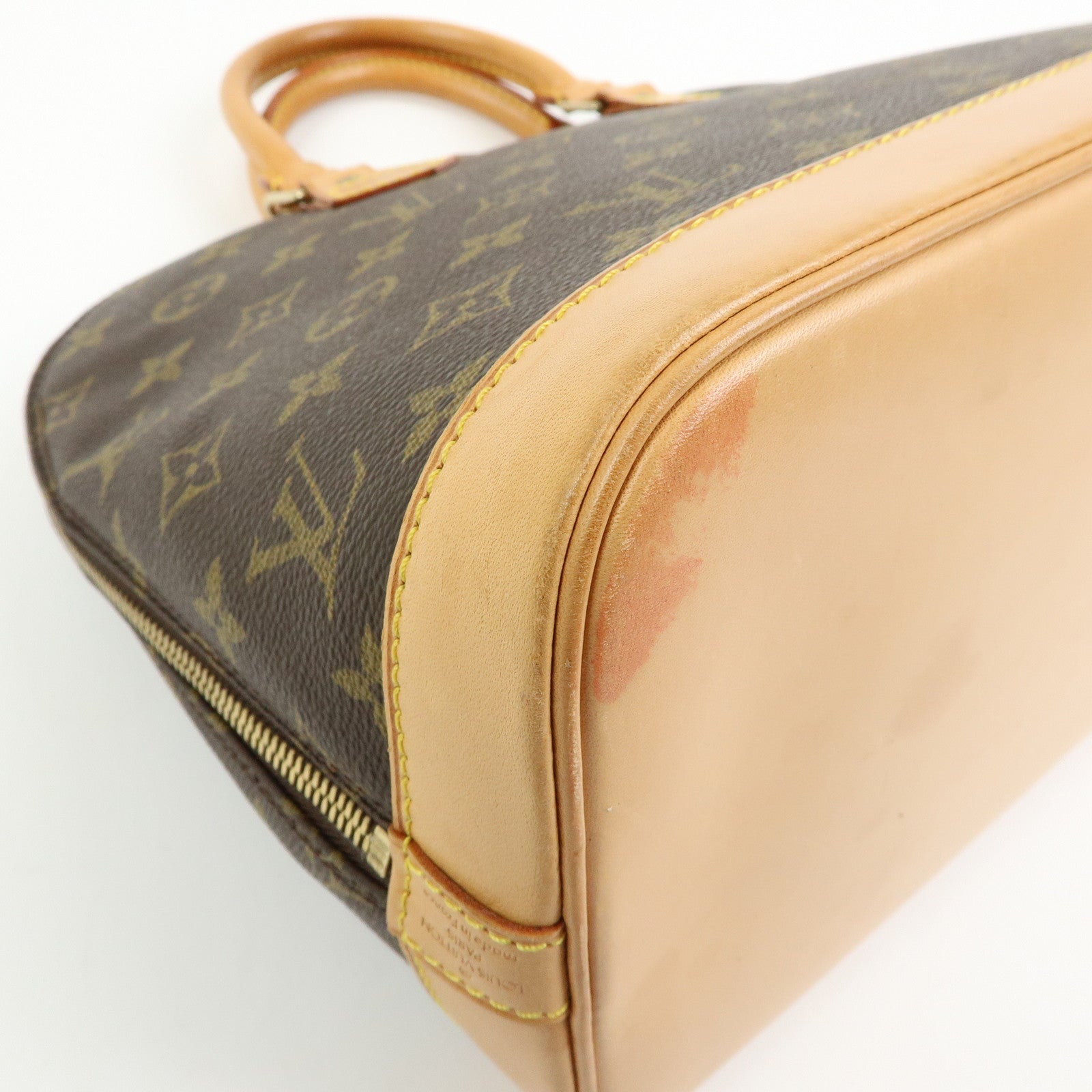 Louis Vuitton Monogram Alma Hand Bag Brown M51130