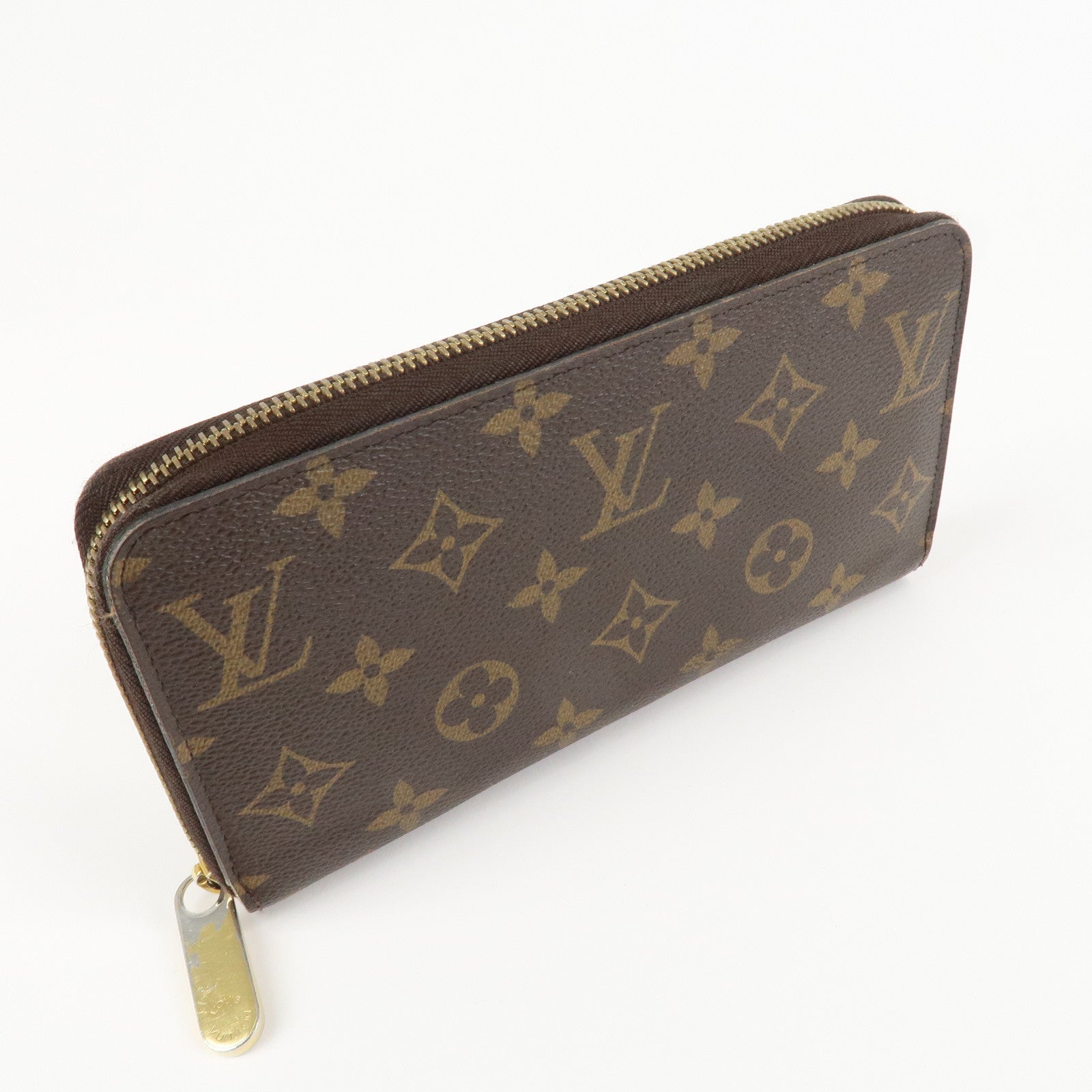Louis Vuitton Monogram Round Zippy Wallet Long Wallet Coquelicot M41896 Used