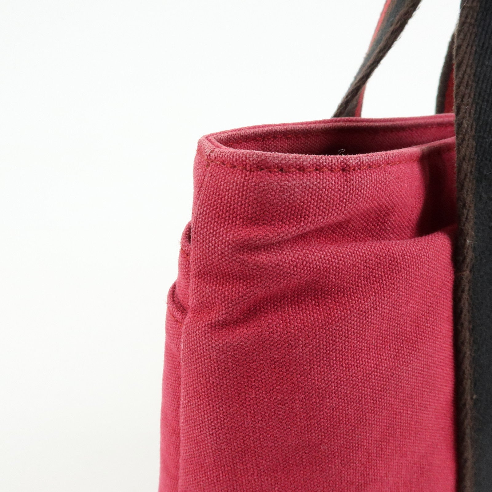 HERMES Troca Horizontal PM Canvas Tote Bag Hand Bag Pink
