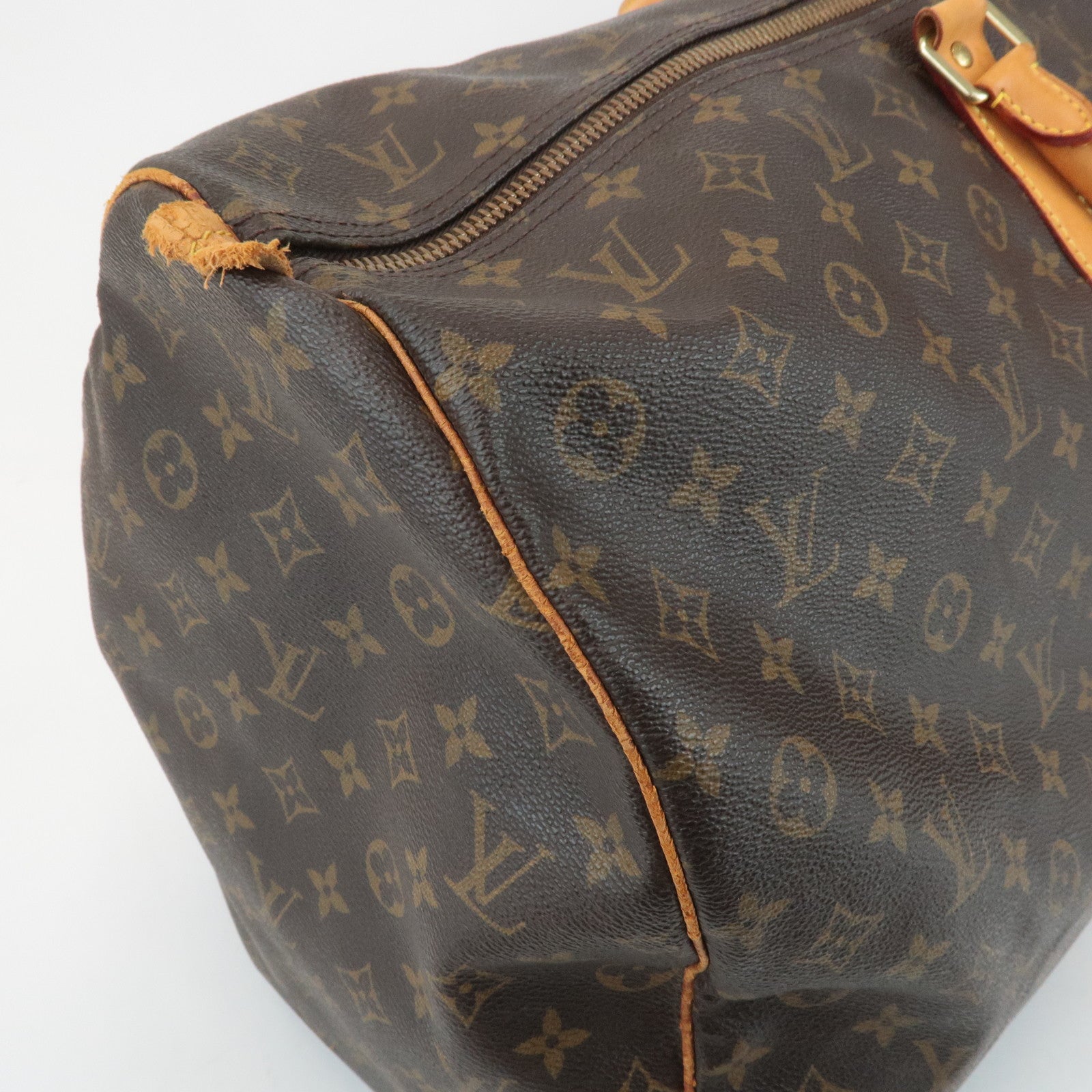 Louis Vuitton Monogram Keep All 60 Boston Bag Hand Bag Brown M41422 Used