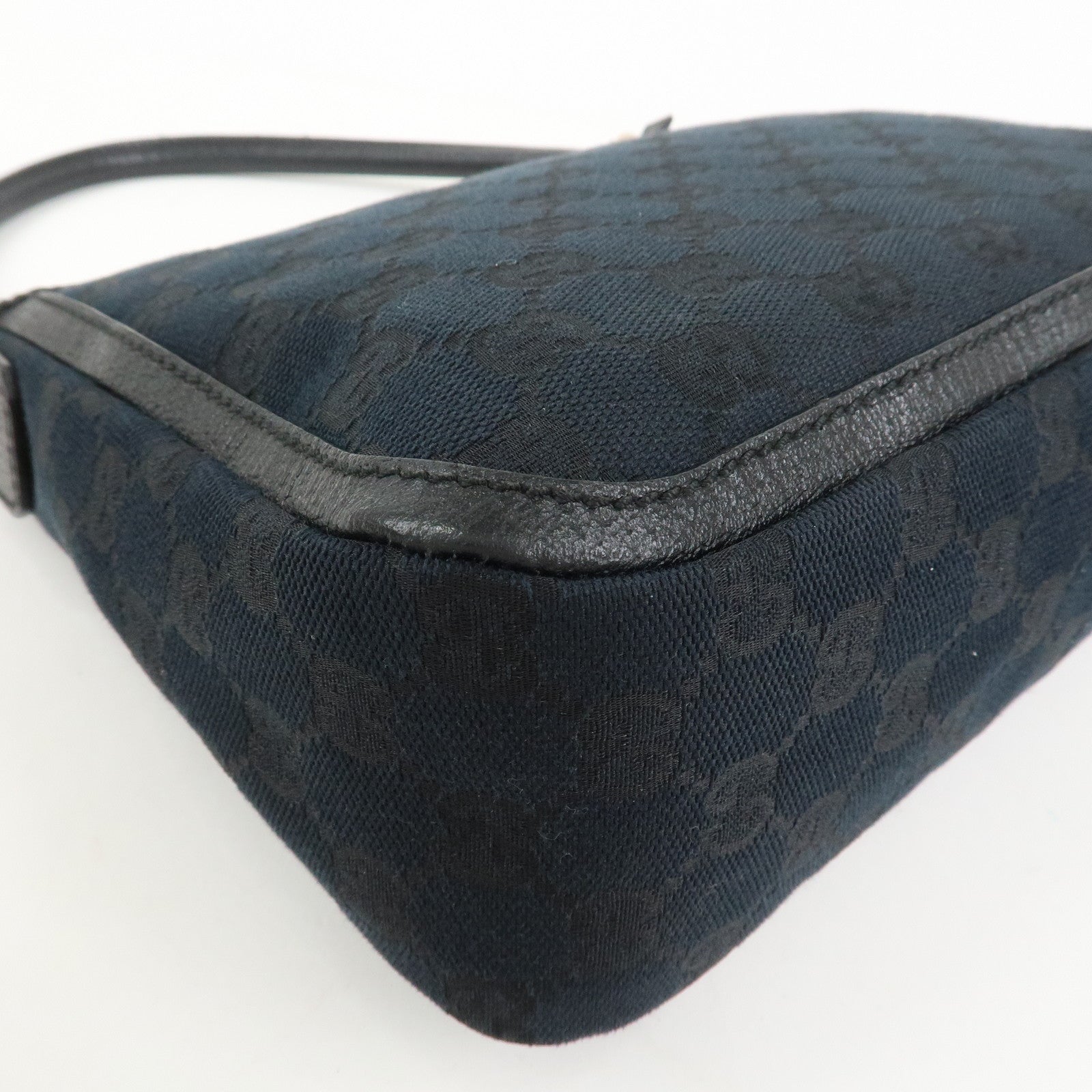 GUCCI GG Monogram Canvas Shoulder Bag Hand Bag Black 146244