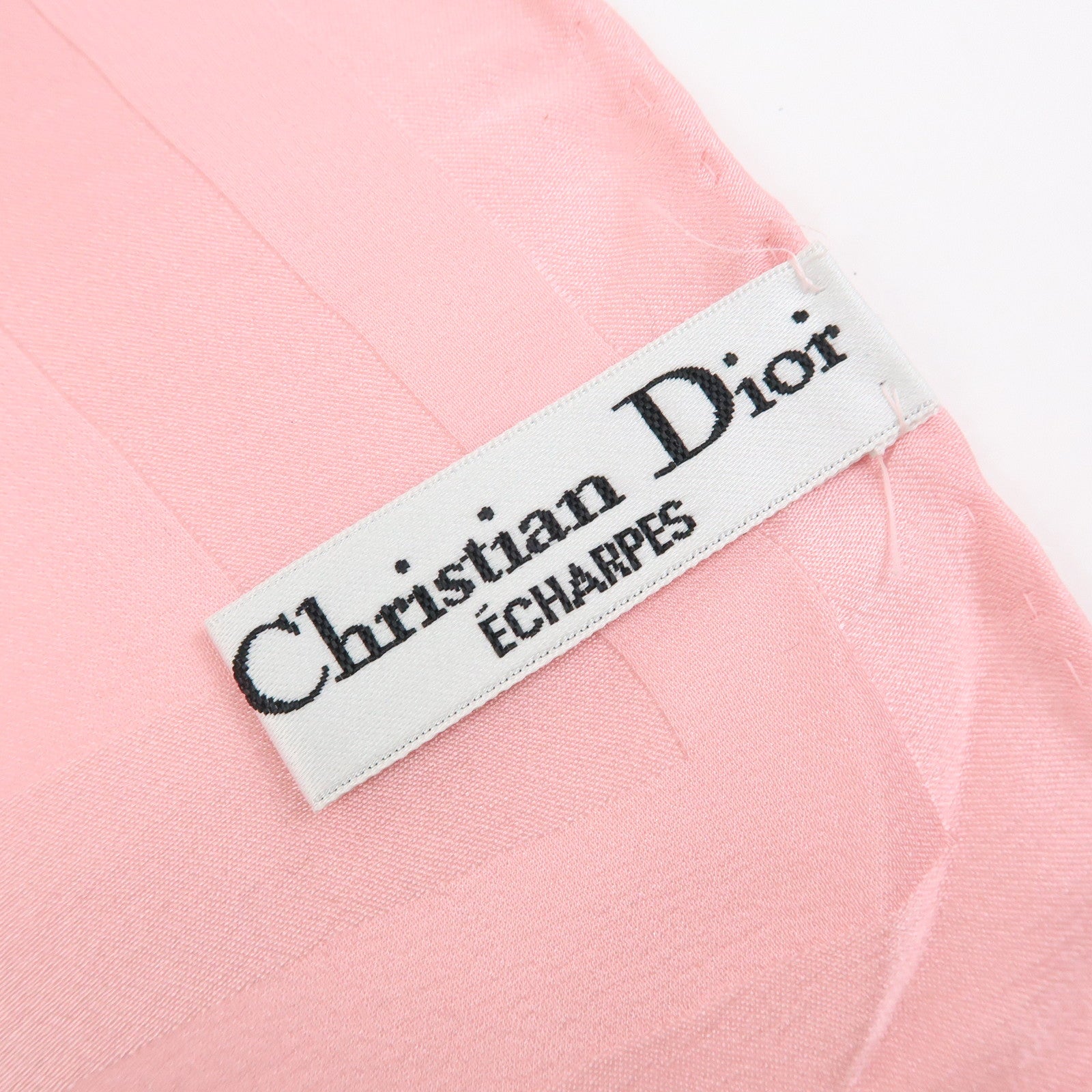 Christian Dior Silk 100% Scarf Honeycomb Pattern Pink