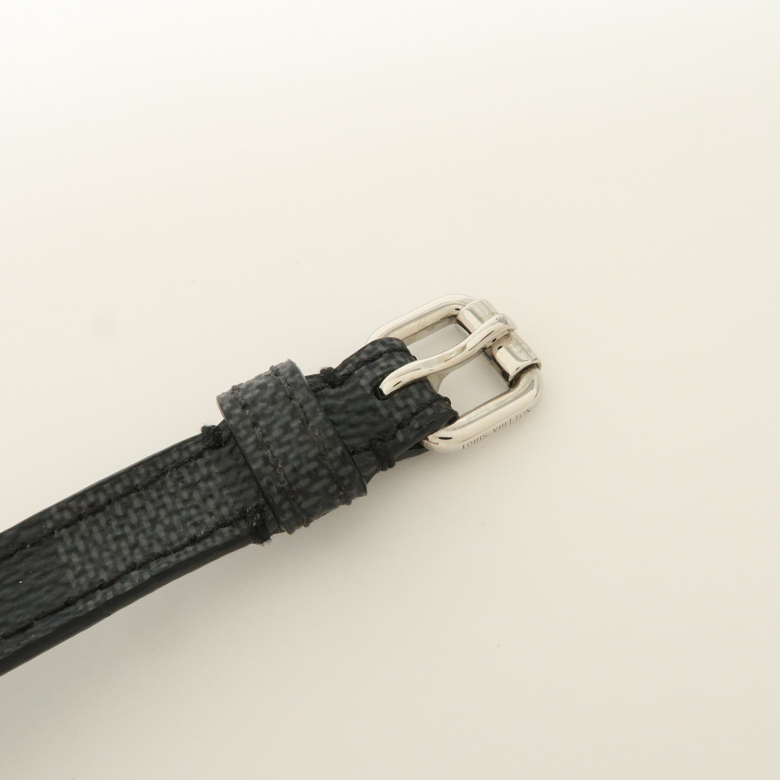 Louis Vuitton Damier Graphite Bracelet Sign It Black Silver M6616E