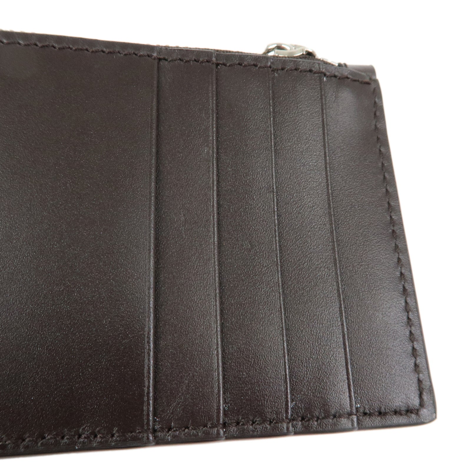 GUCCI Guccissima Leather Flagment Case Coin Card Case Brown 779876