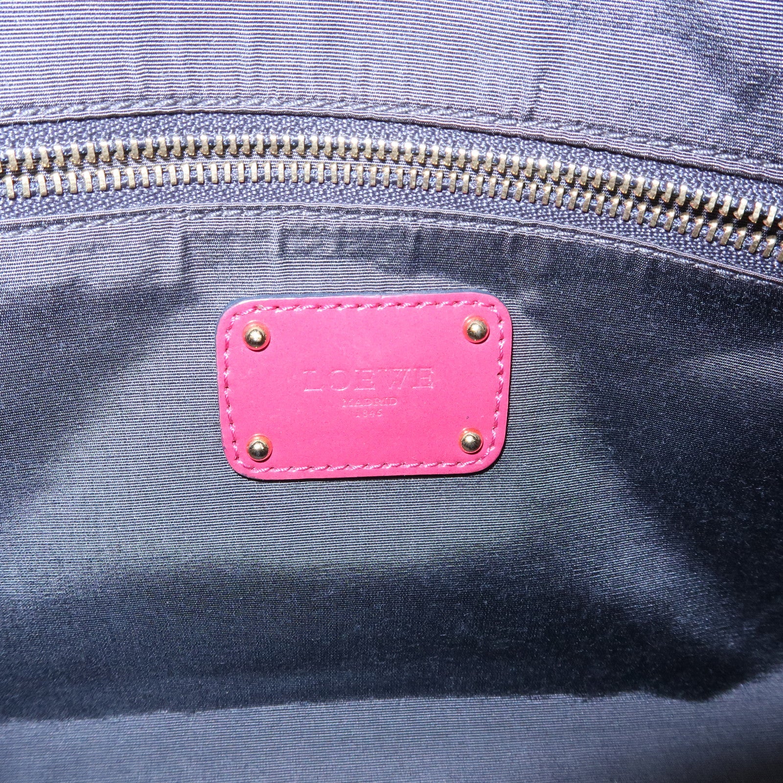 LOEWE Anagram Leather Amazona 28 Hand Bag Boston Bag Pink