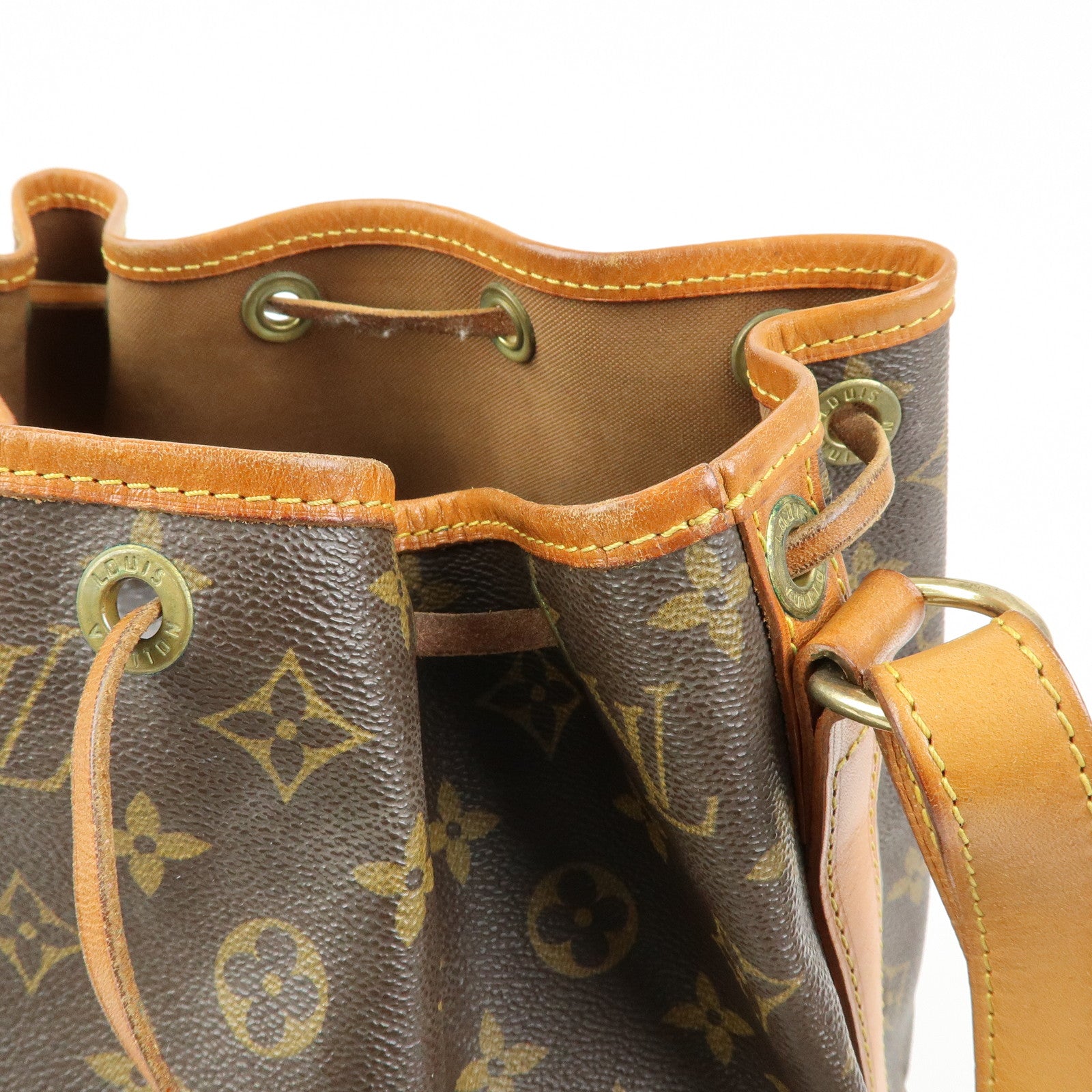 Louis Vuitton Monogram Petit Noe Shoulder Bag Brown M42226