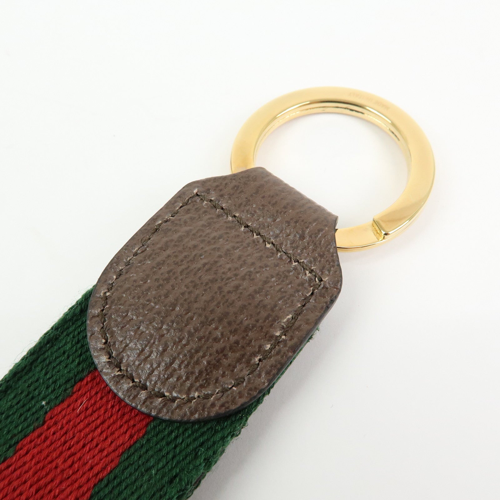 GUCCI GUCCI Ophidia Sherry Leather Bag Charm Key Holder 523161