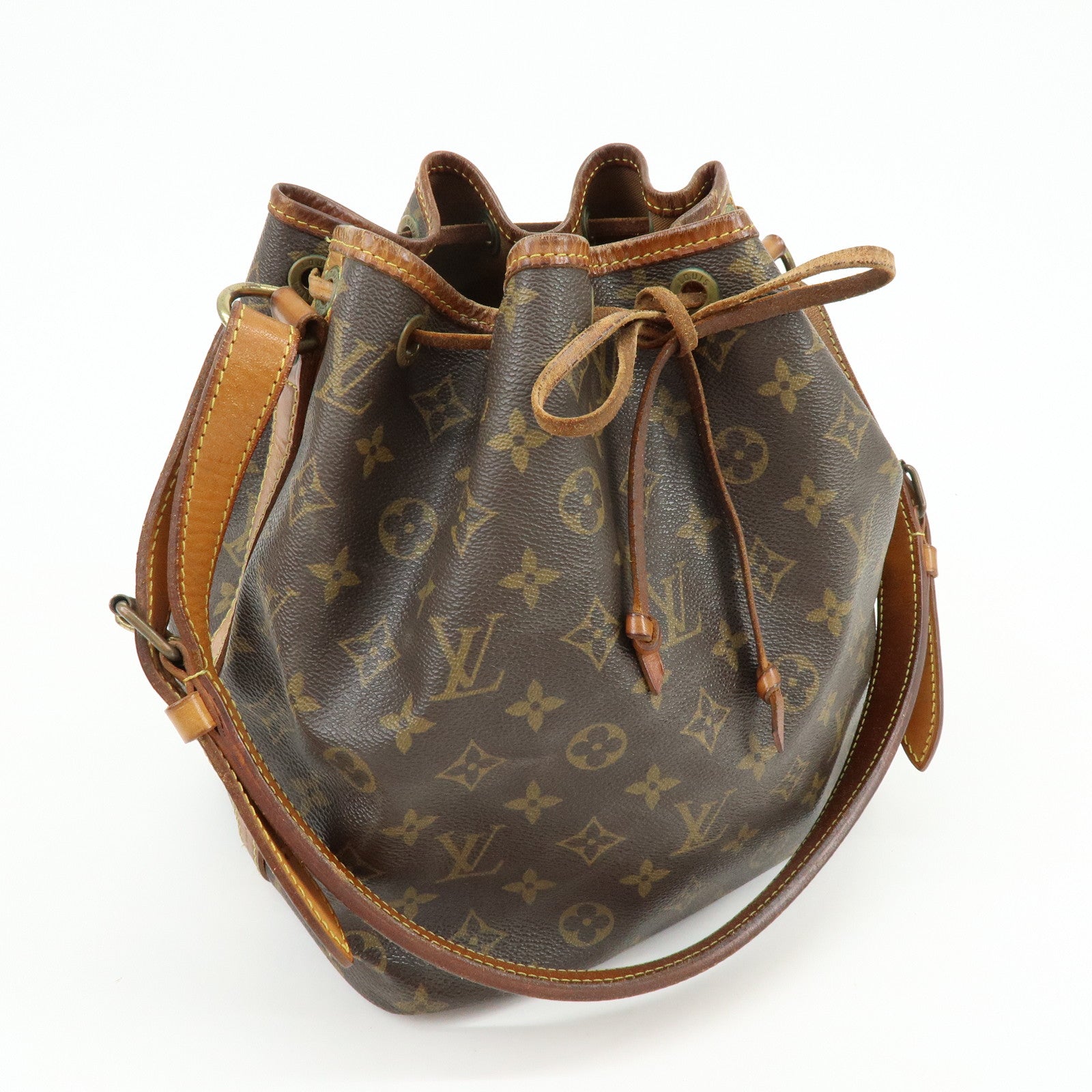 Louis Vuitton Monogram Petit Noe Shoulder Bag Brown M42226