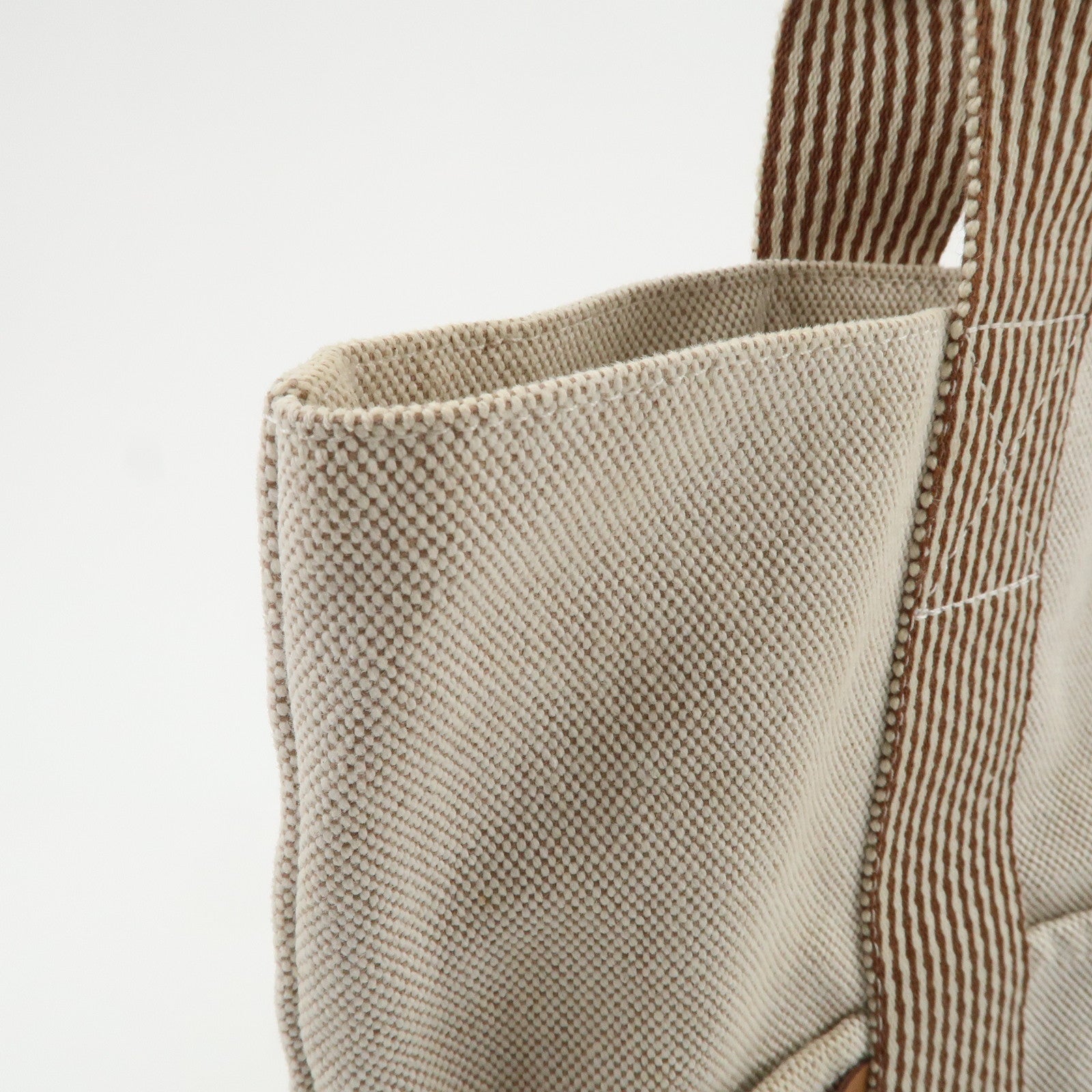 HERMES New Fourre Tout Toile Ash Tote Bag Hand Bag Beige