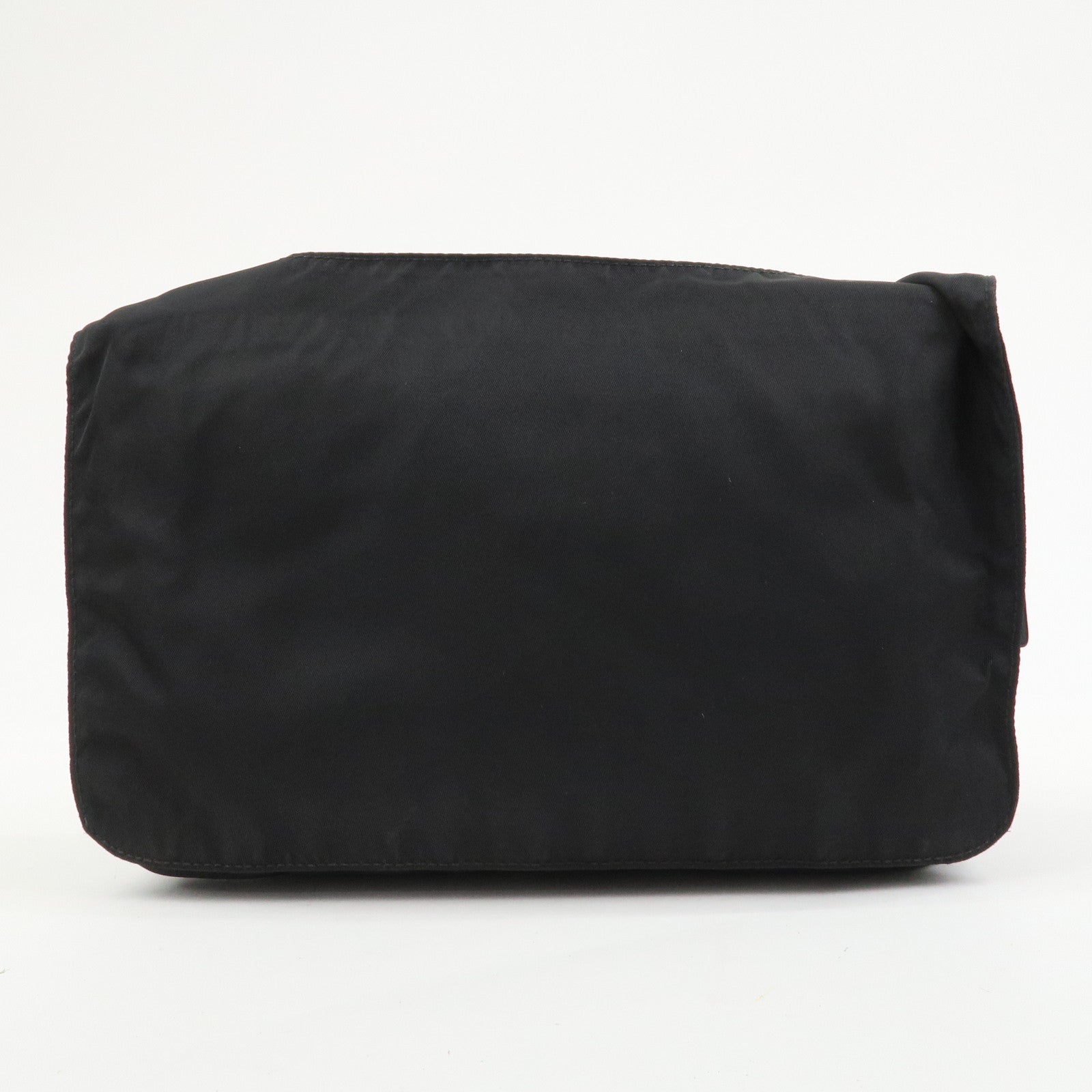 PRADA Nylon Leather Shoulder Bag Crossbody Bag Black BT0521